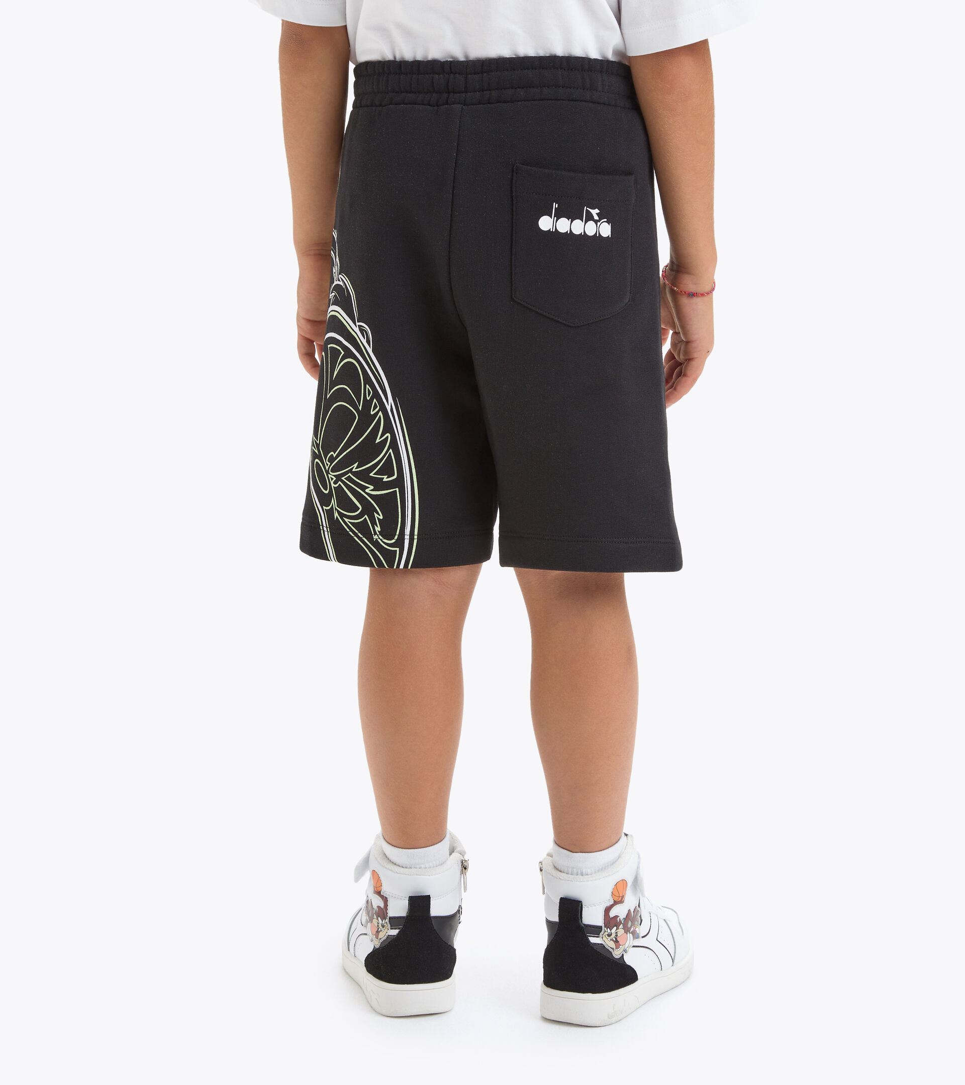 Cotton bermuda shorts - Kids JU.BERMUDA WB BLACK - Diadora