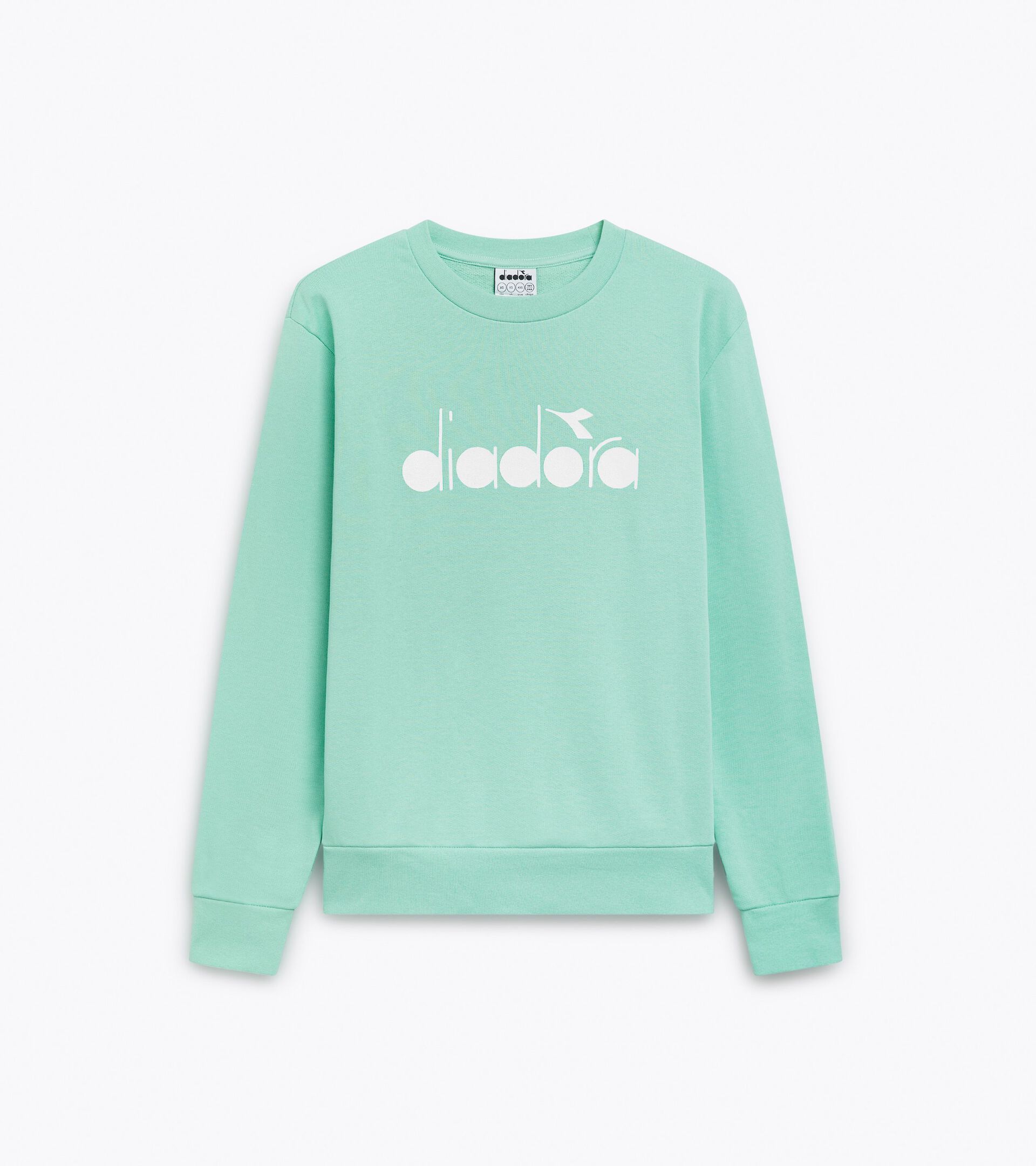 Sweatshirt - Made in Italy - Gender Neutral SWEATSHIRT CREW LOGO NEON GREEN - Diadora