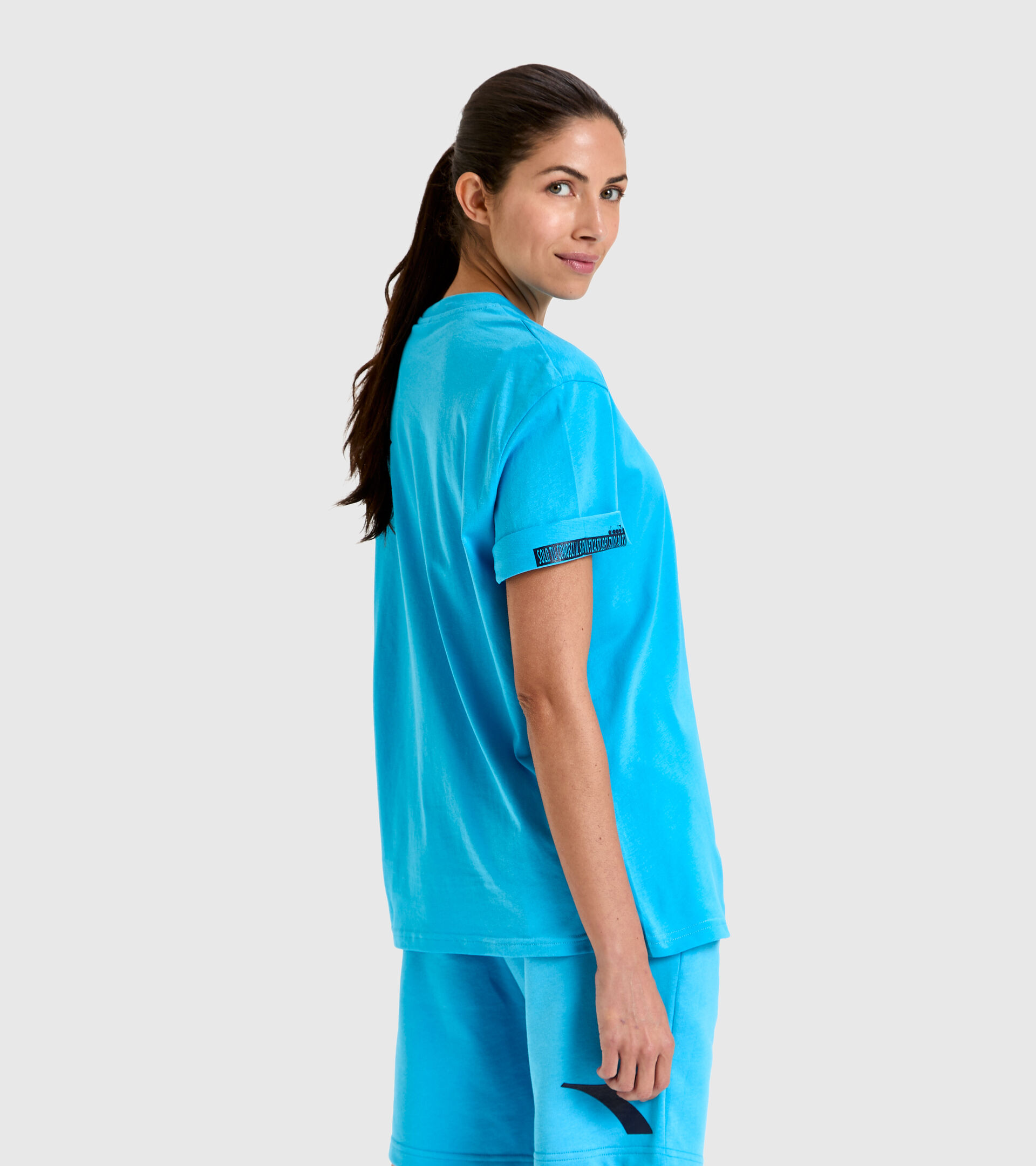 Organic cotton t-shirt - Unisex T-SHIRT SS MANIFESTO SKY BLUE INTENSE - Diadora