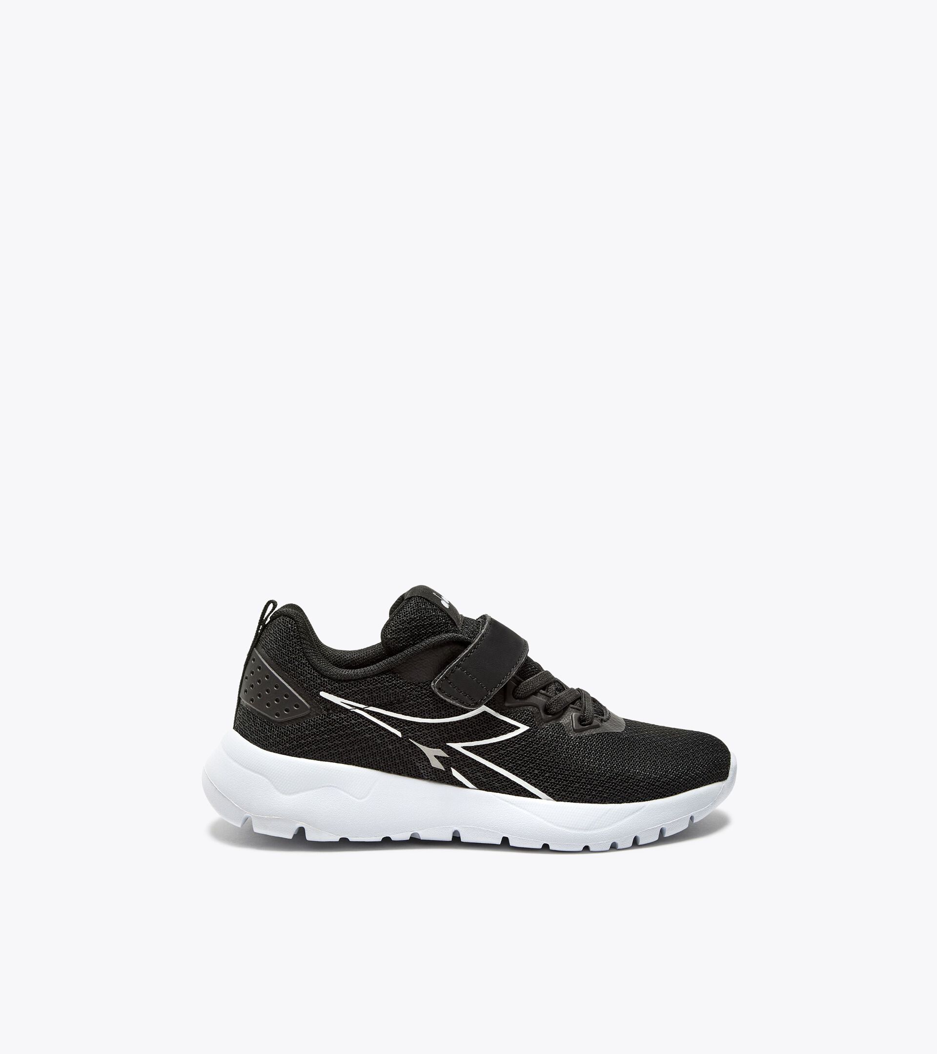 Running  shoe -  4-8  years old - Kids EVO RUN PS BLACK /WHITE - Diadora