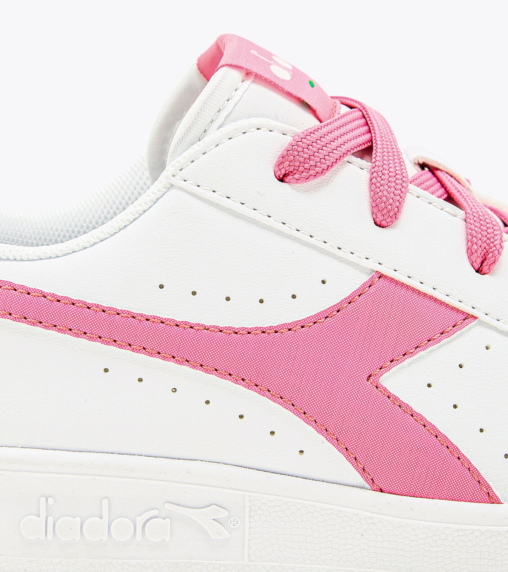 Sports shoes - Youth 8-16 years GAME P GS GIRL WHITE/PINK CARNATION - Diadora
