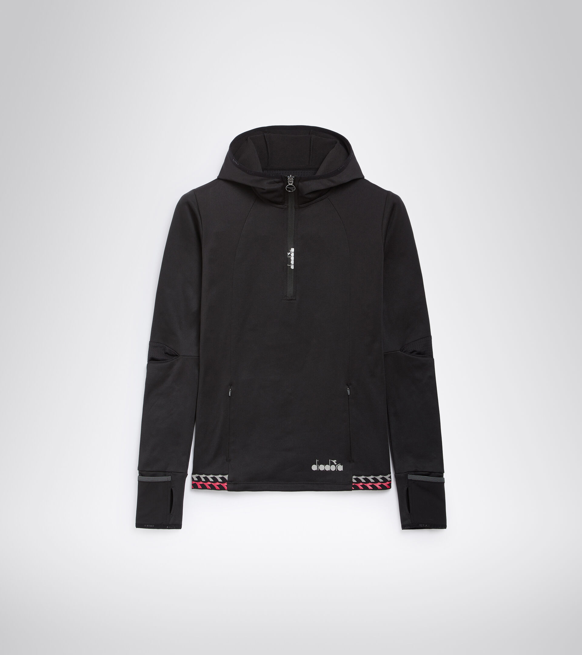 Winter-Laufsweater - Damen L. HD WARM UP WINTER SWEAT SCHWARZ - Diadora