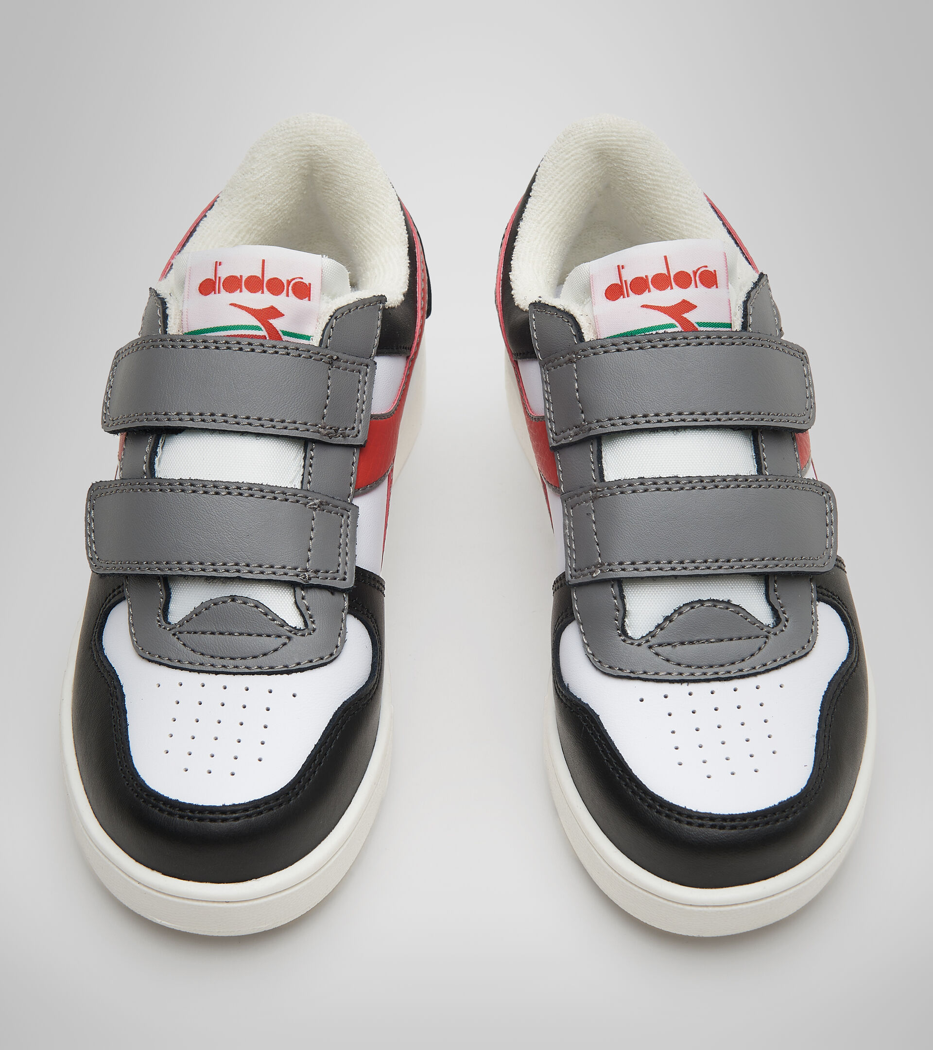 Sports shoes - Kids 4-8 years MAGIC BASKET LOW PS WHITE/BLACK/AURORA RED - Diadora