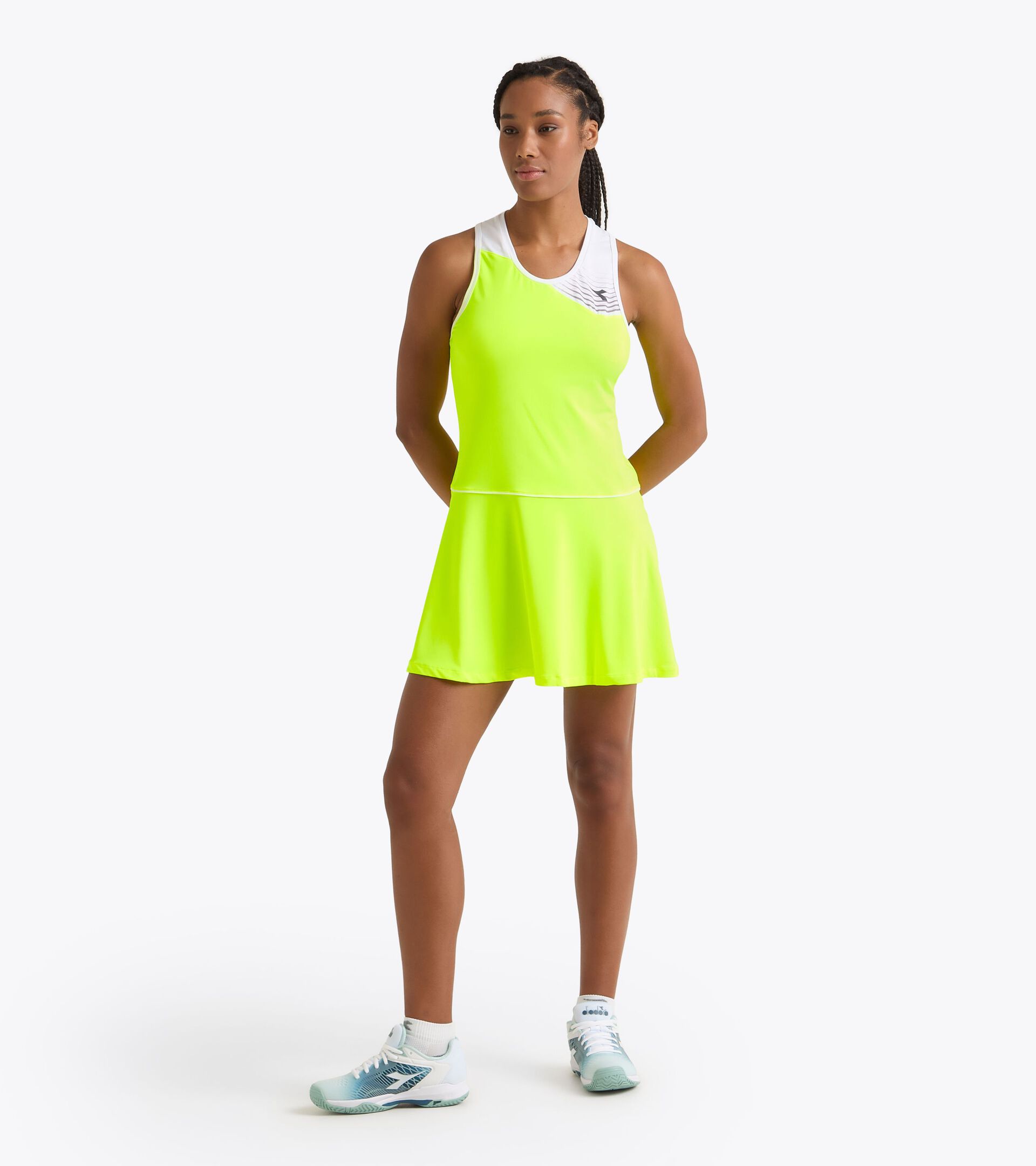 Tennis dress - Women L. DRESS COURT FLUO YELLOW DD - Diadora