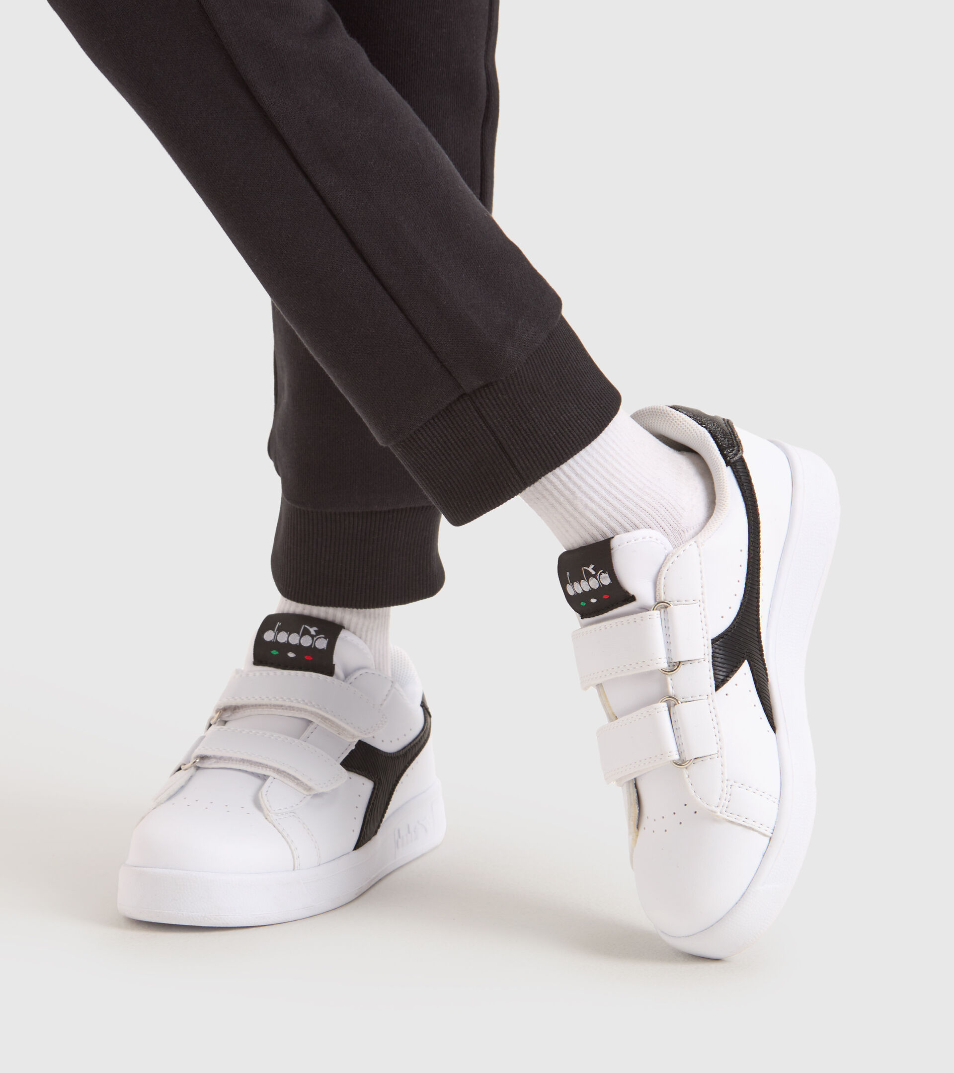 Sports shoes - Kids 4-8 years GAME P PS GIRL WHITE/WHITE/BLACK - Diadora
