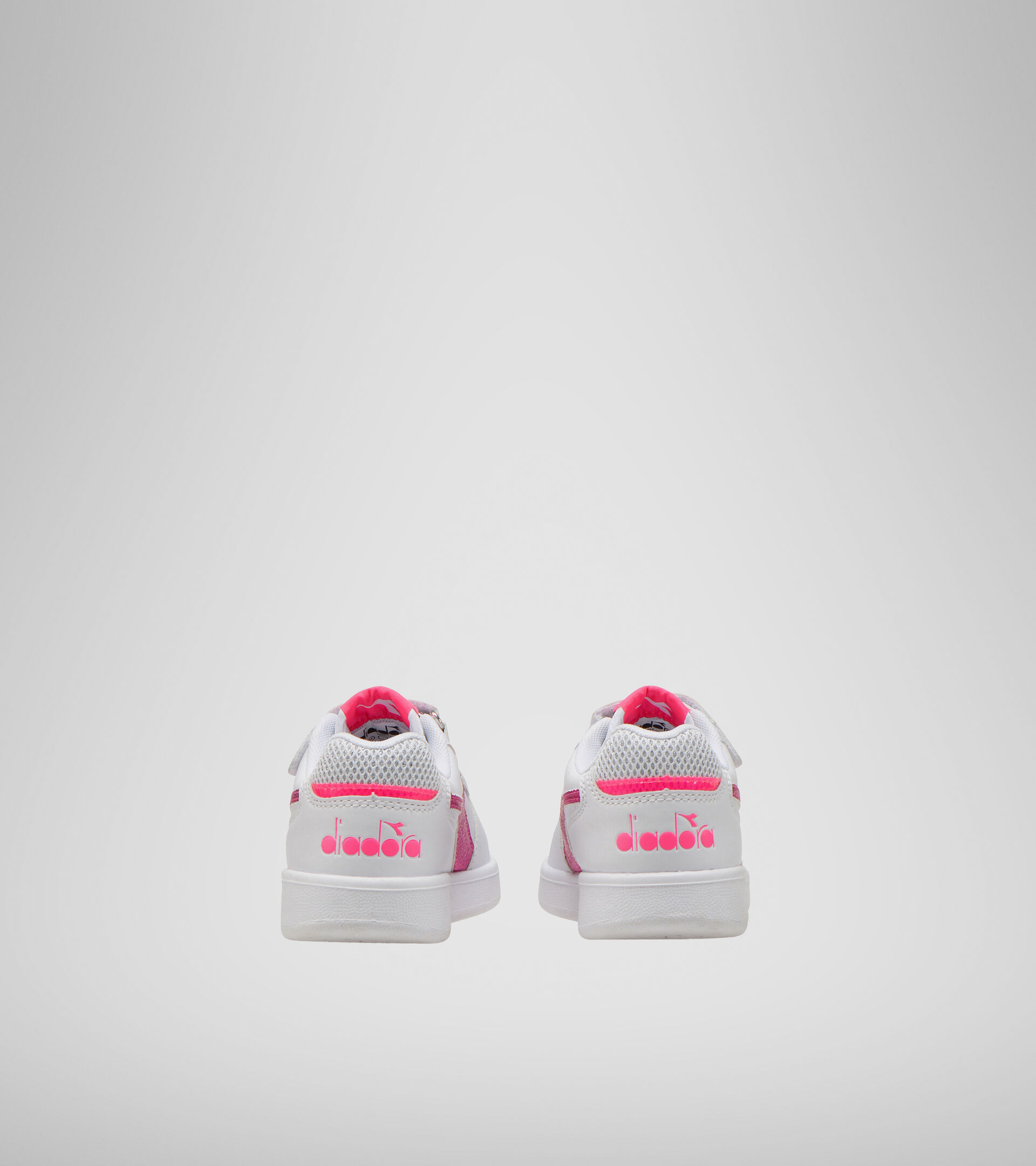 Sports shoes - Kids 4-8 years PLAYGROUND PS GIRL WHITE/PINK FLUO - Diadora