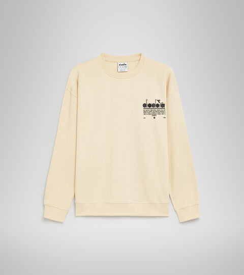 SWEATSHIRT CREW MANIFESTO, MANTECADA Sudadera de algodón - Unisex SWEATSHIRT CREW MANIFESTO MANTECADA - Diadora