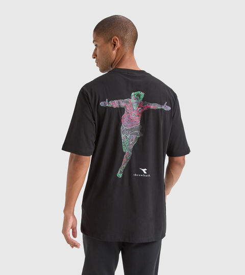 T-SHIRT SS CLASSIC STORY FI, NEGRO Camiseta deportiva Throwback - Unisex T-SHIRT SS CLASSIC STORY FI NEGRO - Diadora