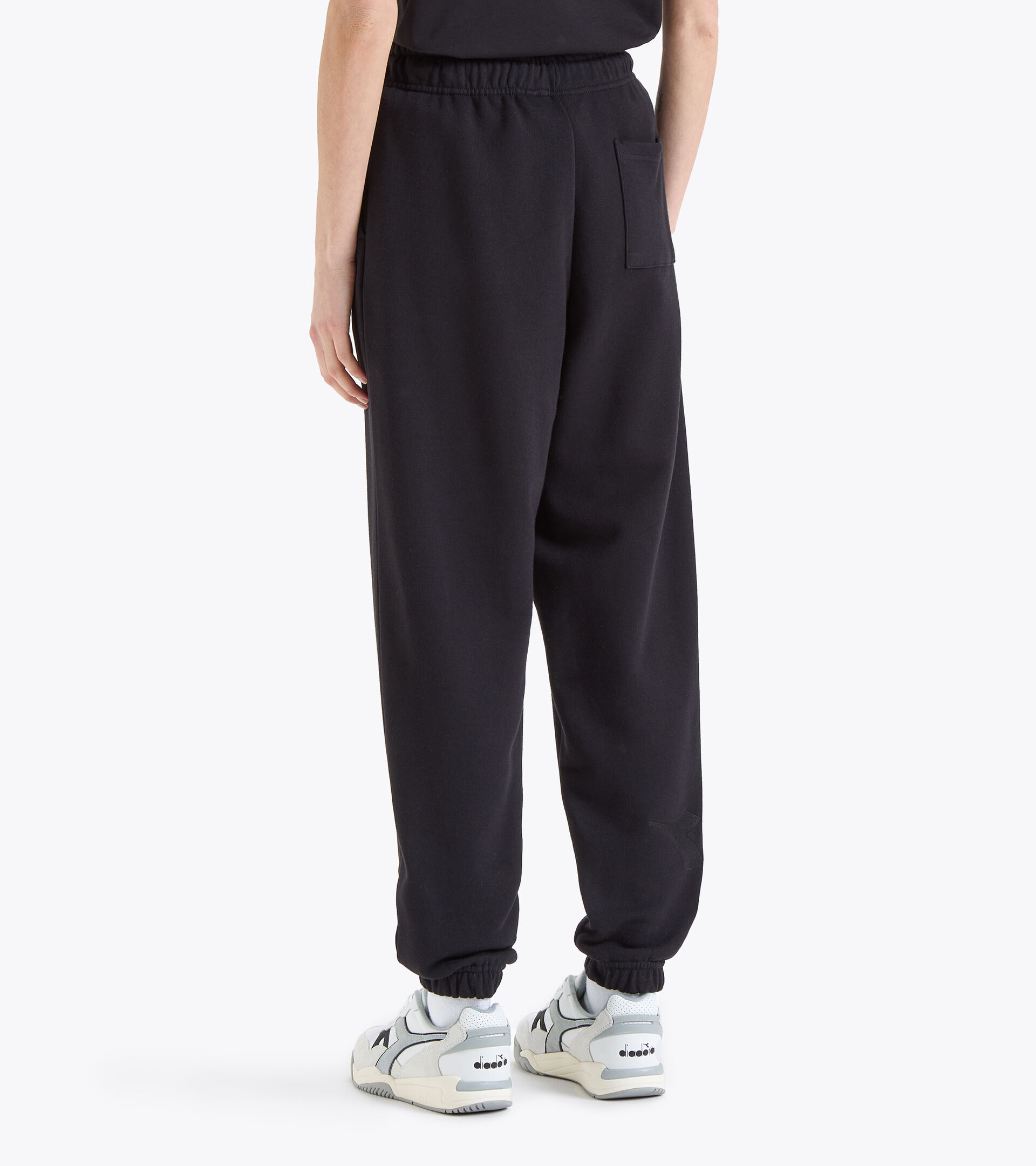 Cotton sweatpants - Gender neutral PANT SPW LOGO BLACK - Diadora