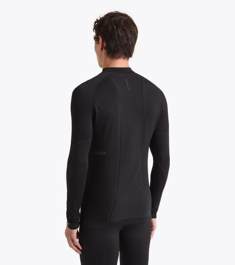 LS TURTLE NECK STRATOZERO, NOIR T-shirt technique ras-du-cou§Made in Italy§Running§Homme LS TURTLE NECK STRATOZERO NOIR - Diadora
