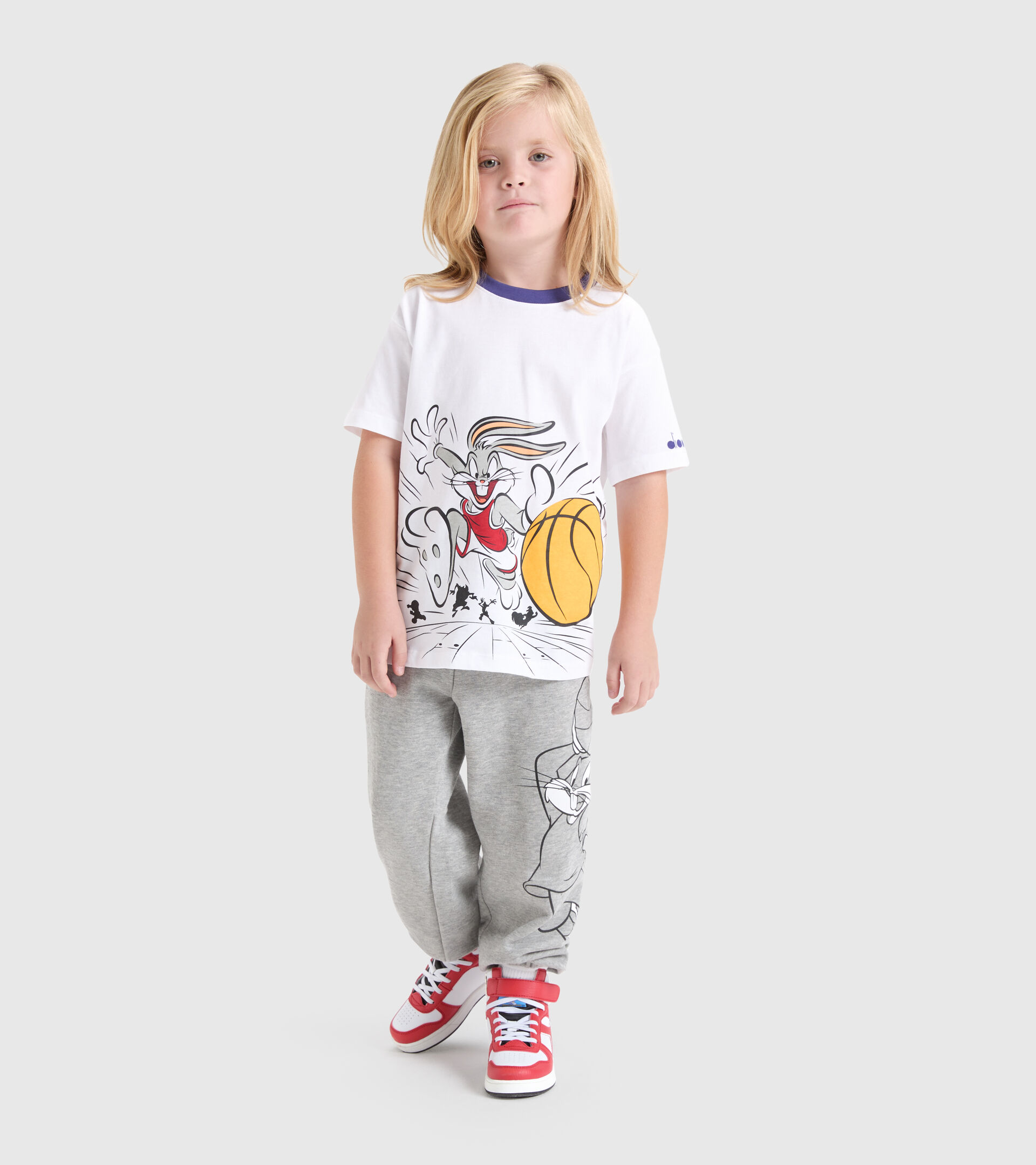 Sports T-shirt - Kids JU.T-SHIRT SS WB DEEP BLU - Diadora