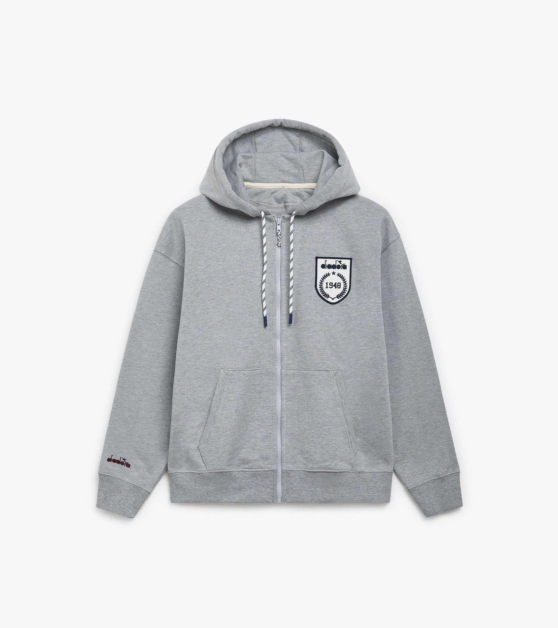 Sporty hoodie - Made in italy - Gender Neutral HOODIE FZ LEGACY HIGH RISE MELANGE - Diadora