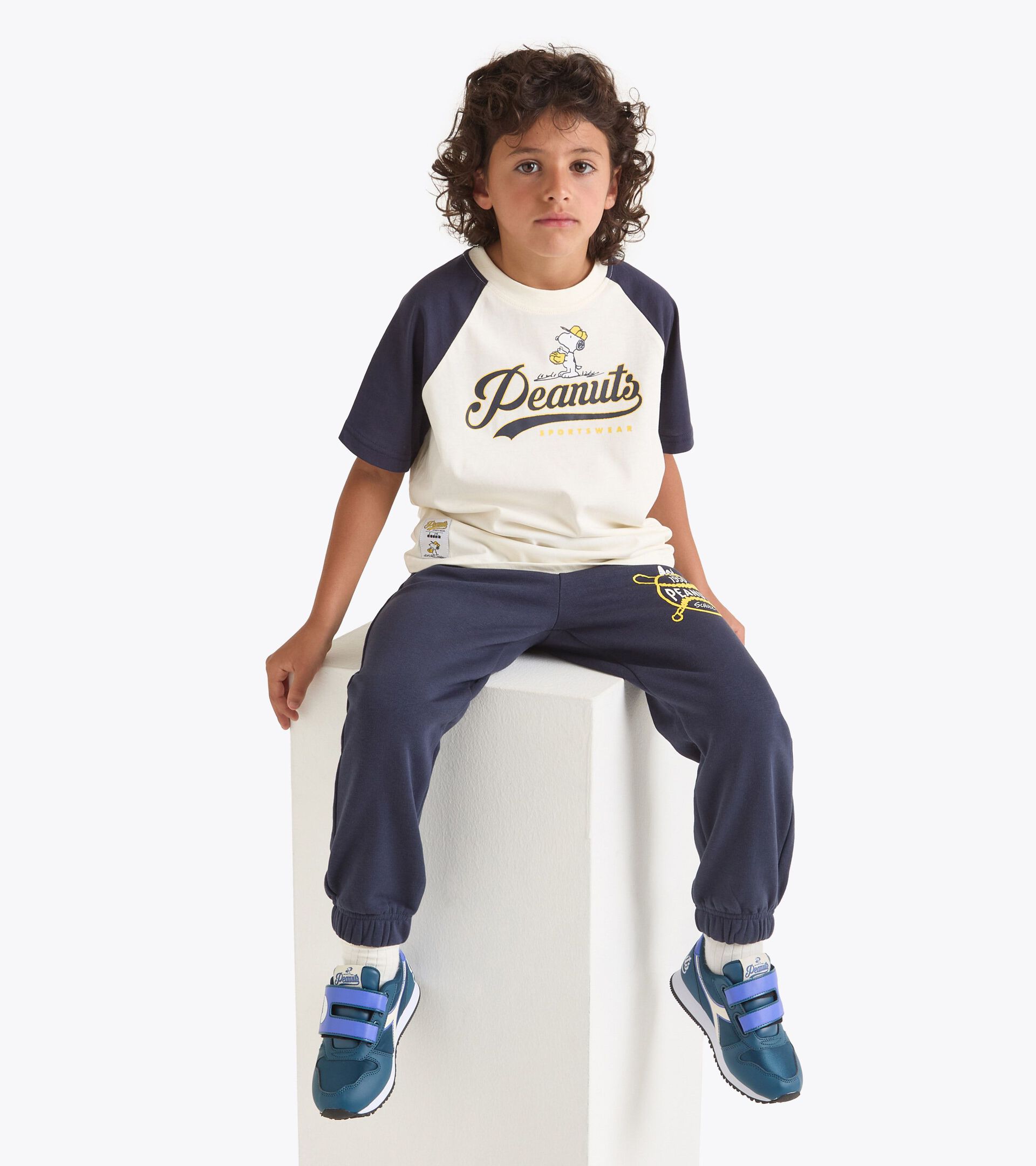 Peanuts college-style t-shirt - Kids - All-gender JU. T-SHIRT SS PEANUTS BLUE DENIM - Diadora