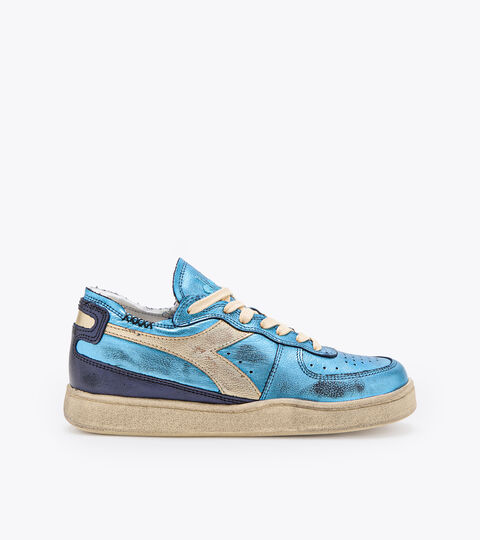 Heritage shoes - Unisex MI BASKET ROW CUT METALLIC GROTTO BLUE - Diadora