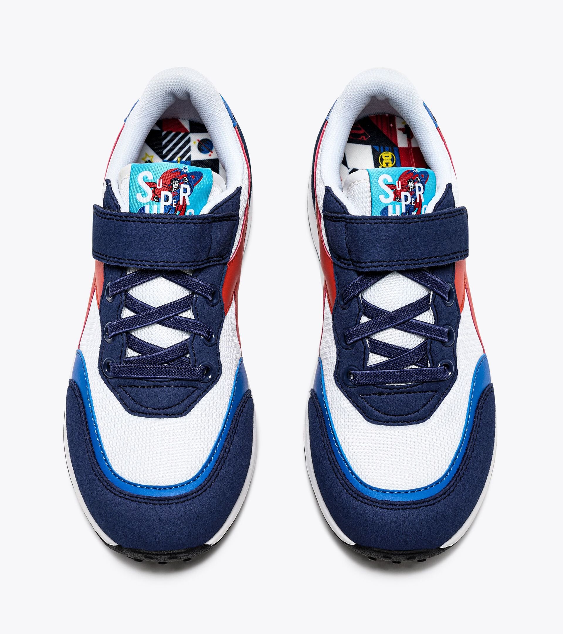 Sports sneaker - Boys - 4 to 8 years old  RACE PS SUPERMAN ESTATE BLUE/ORANGE.COM - Diadora