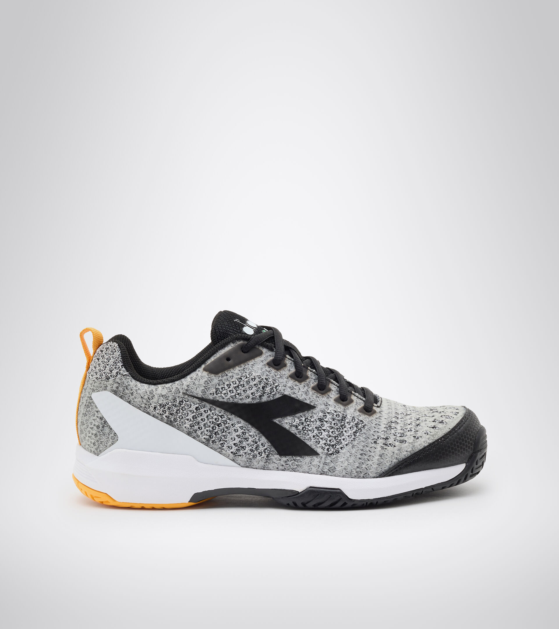 Clay court tennis shoe - Men S.SHOT 2 CLAY STEEL GRAY/BLACK/WHITE - Diadora