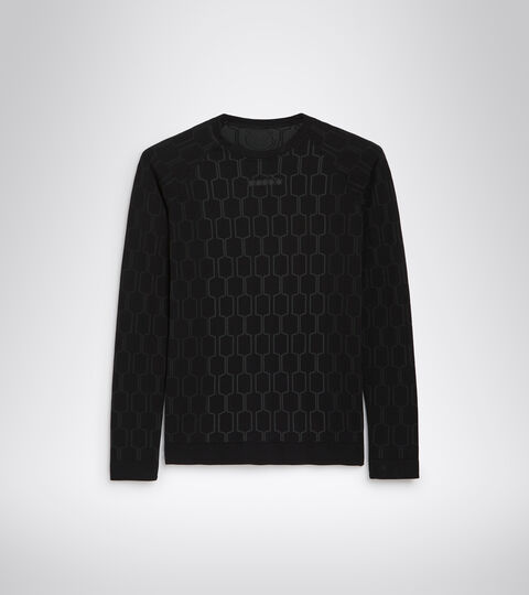 L. LS SKIN FRIENDLY T-SHIRT, BLACK Running long sleeves t-shirt - Women L. LS SKIN FRIENDLY T-SHIRT BLACK - Diadora