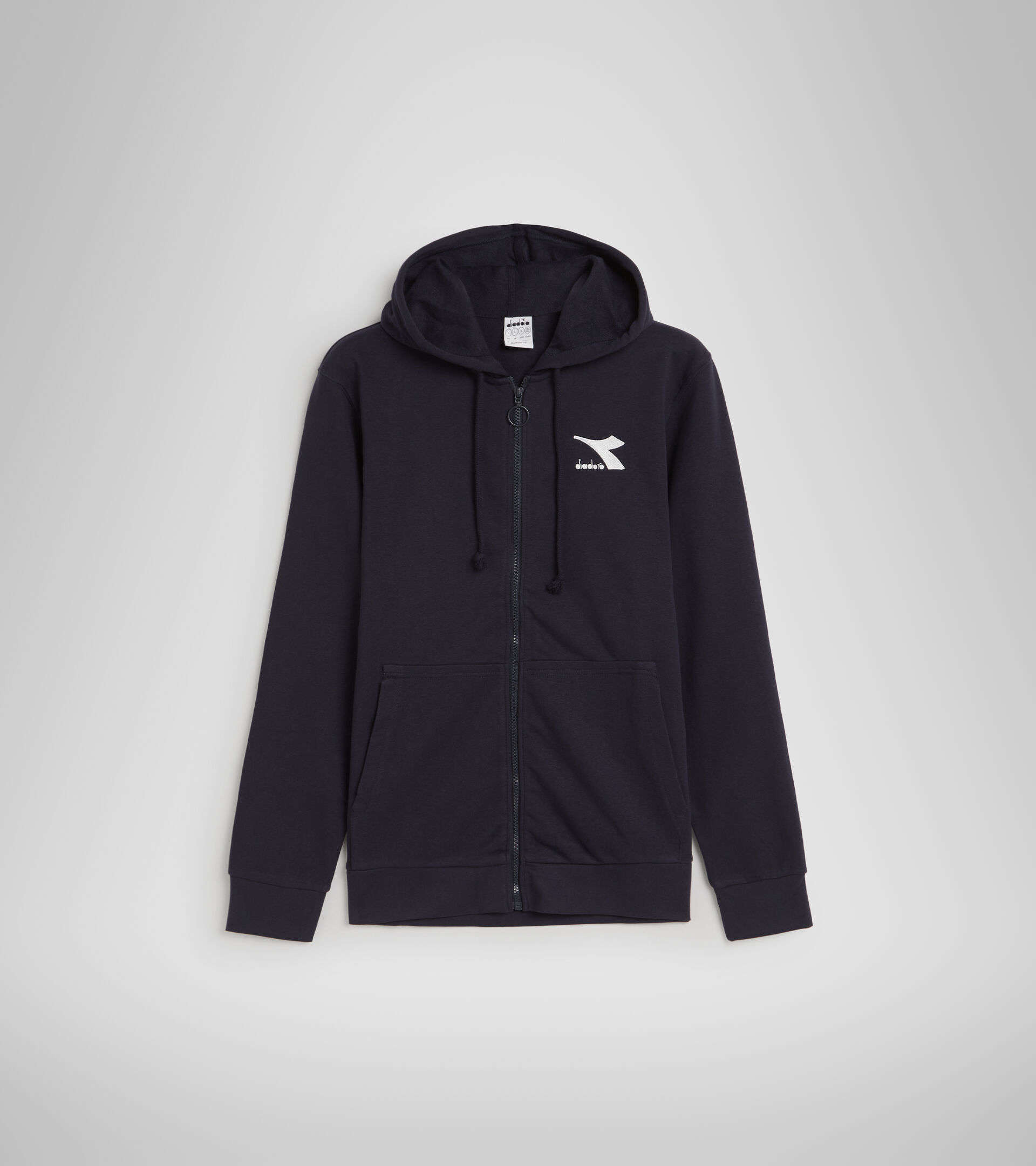 Cotton-blend sports sweatshirt - Men HOODIE FZ SWEAT CORE CLASSIC NAVY - Diadora