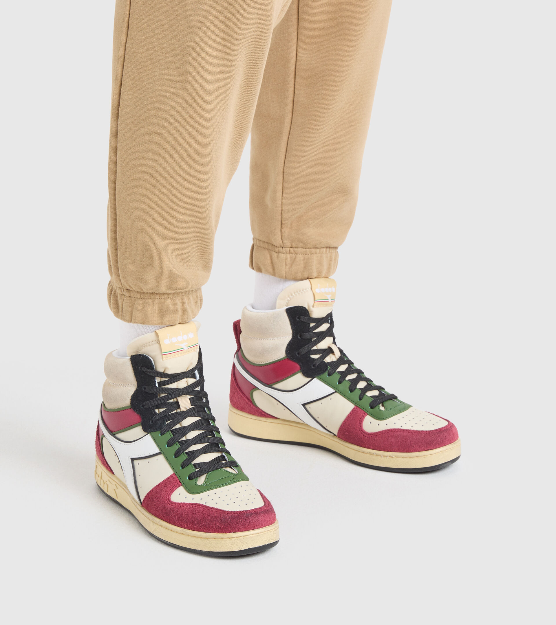 Sportschuh - Unisex MAGIC BASKET MID LEGACY WOLKE CREME/RHABARBER/SCHWARZ - Diadora