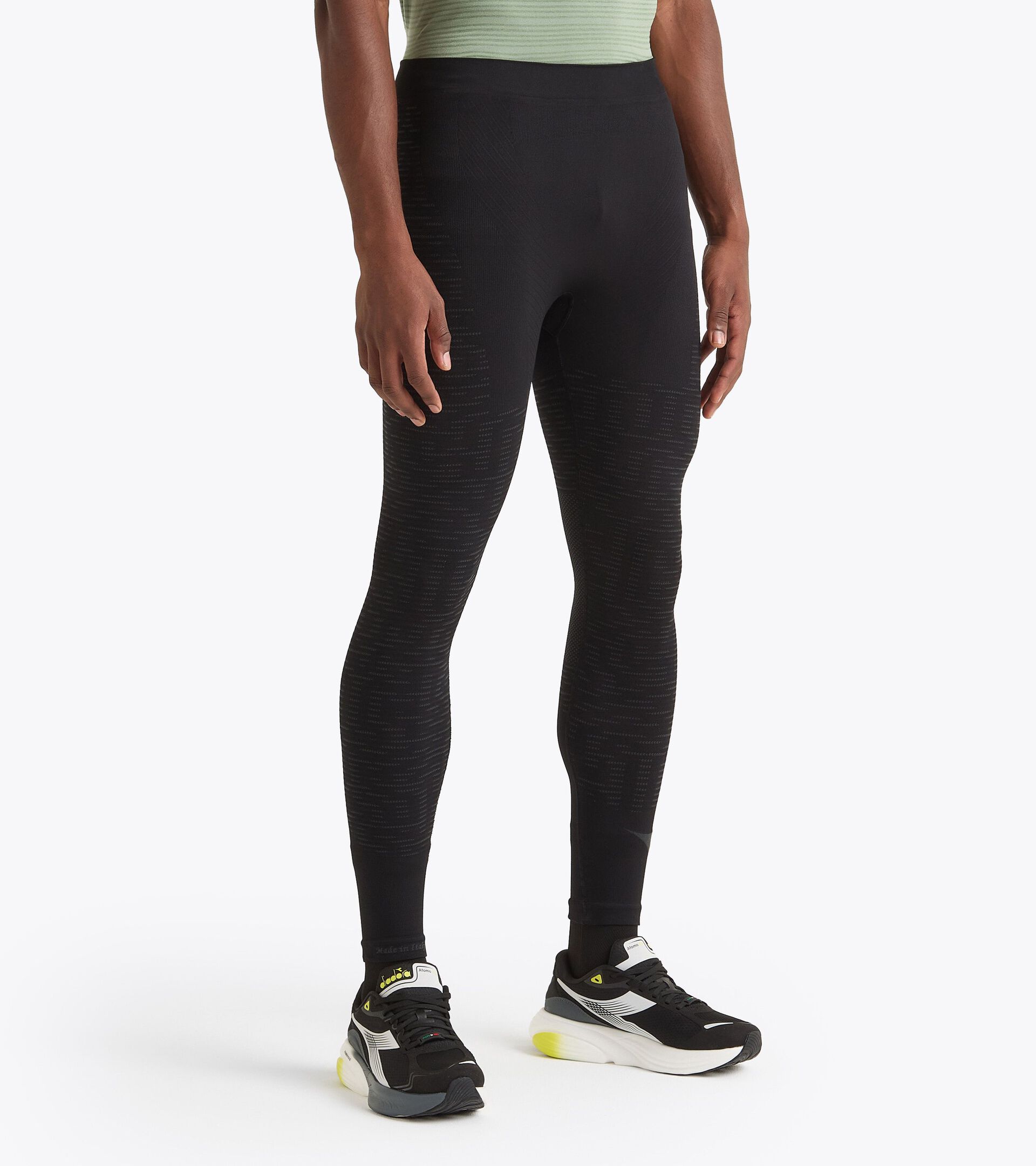 Leggings techniques thermorégulateurs§Running§Homme RUN TIGHTS STRATOUNO NOIR - Diadora