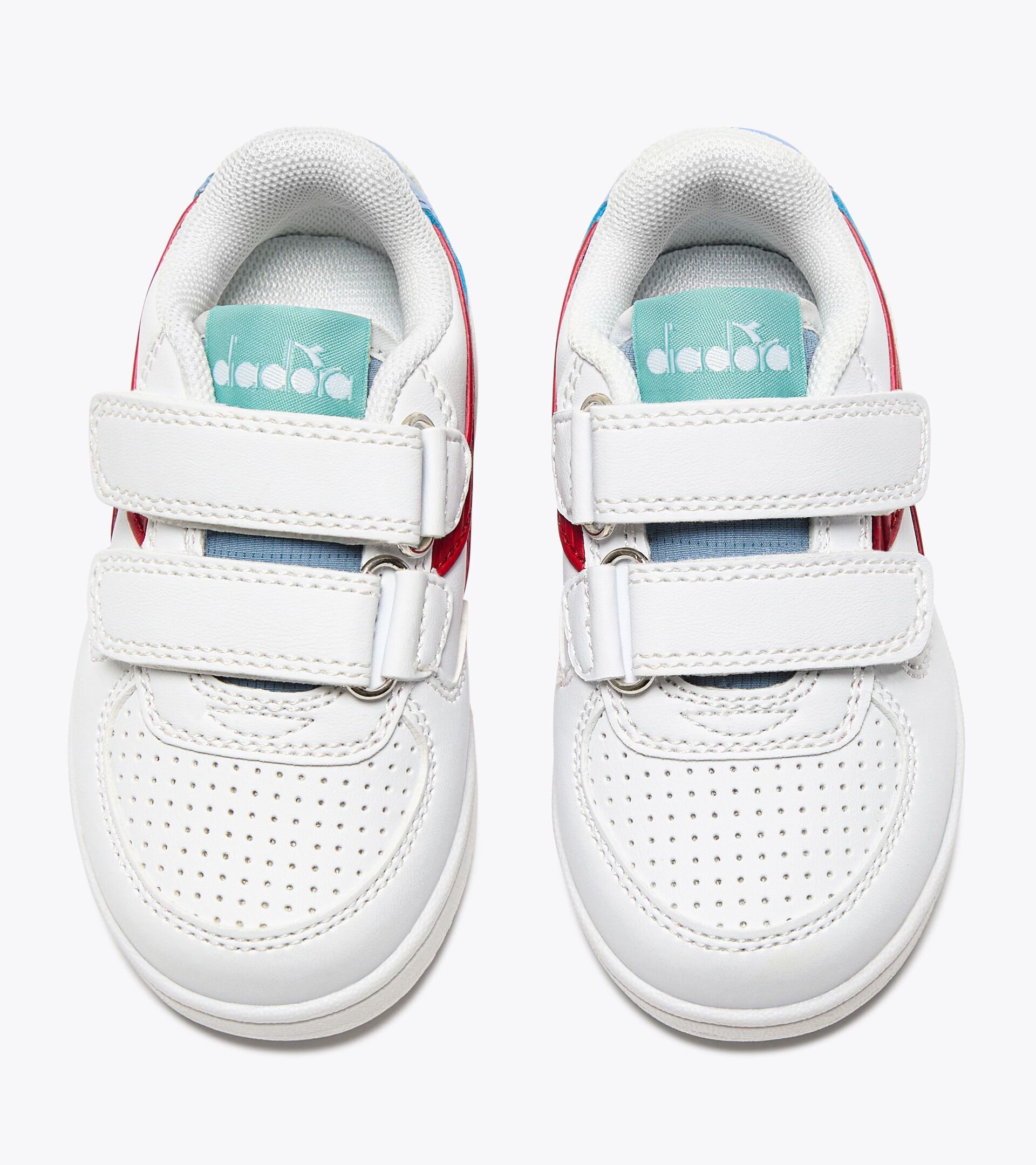 Zapatilla deportiva - Niños y niñas pequeños - 1-4 años
 RAPTOR LOW STRIPE TD BLCO/ROJO SALSA/DIADEMA AZUL - Diadora