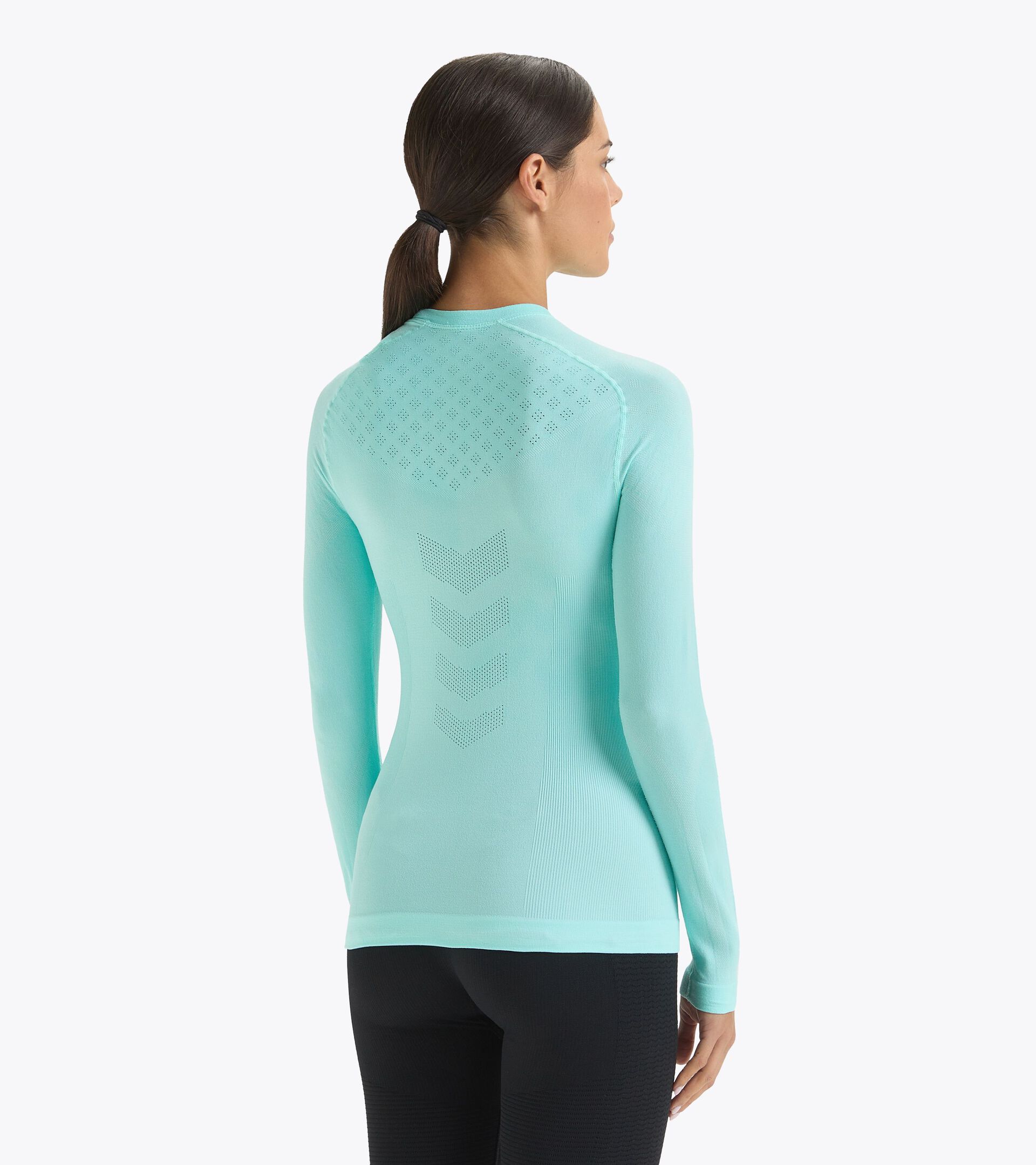 Long-sleeved training t-shirt - Women L. LS T-SHIRT ACT ARUBA BLUE - Diadora