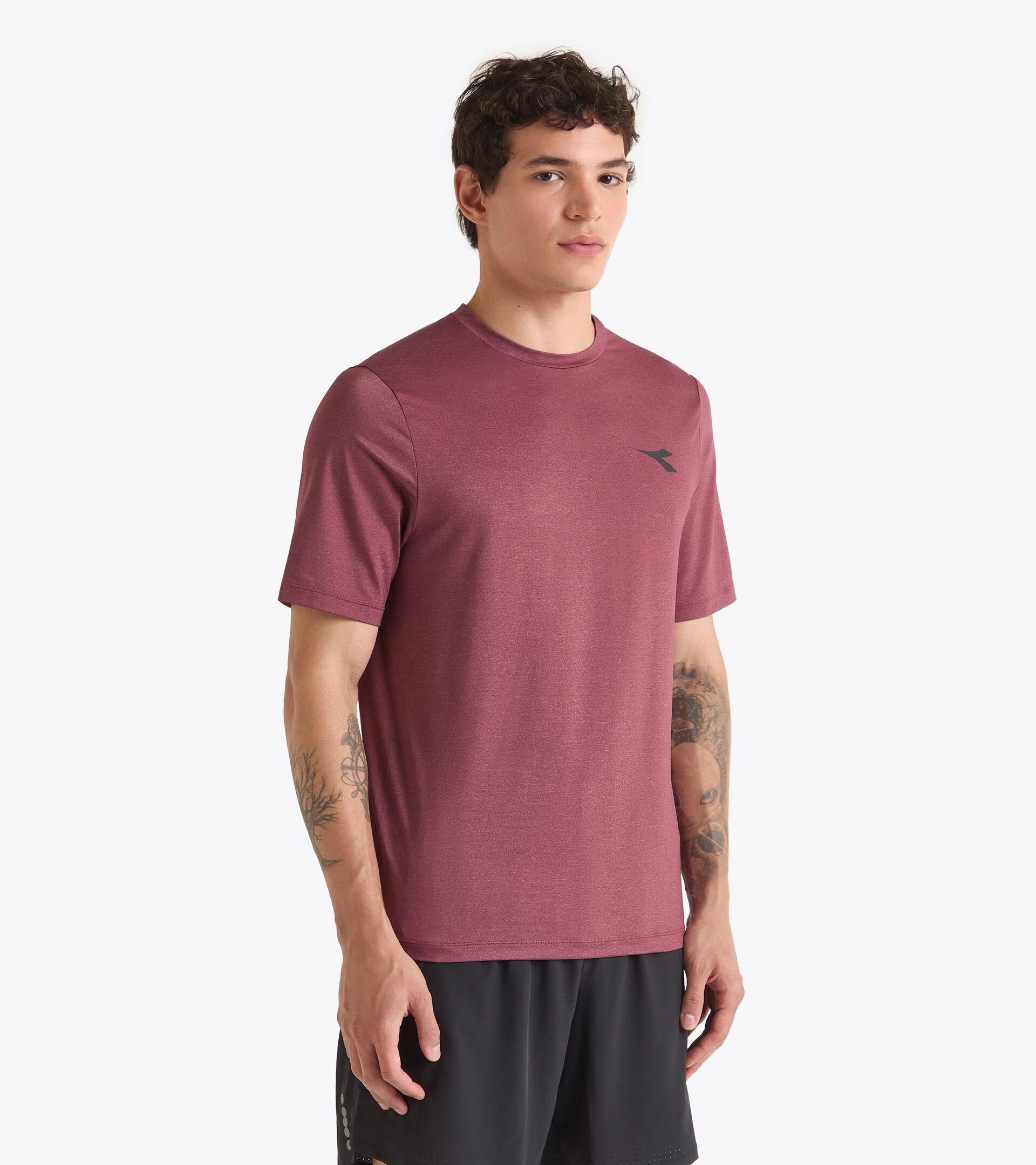 Camiseta técnica de running§Hombre SS T-SHIRT TECH RUN CREW ROJO BANDERA - Diadora