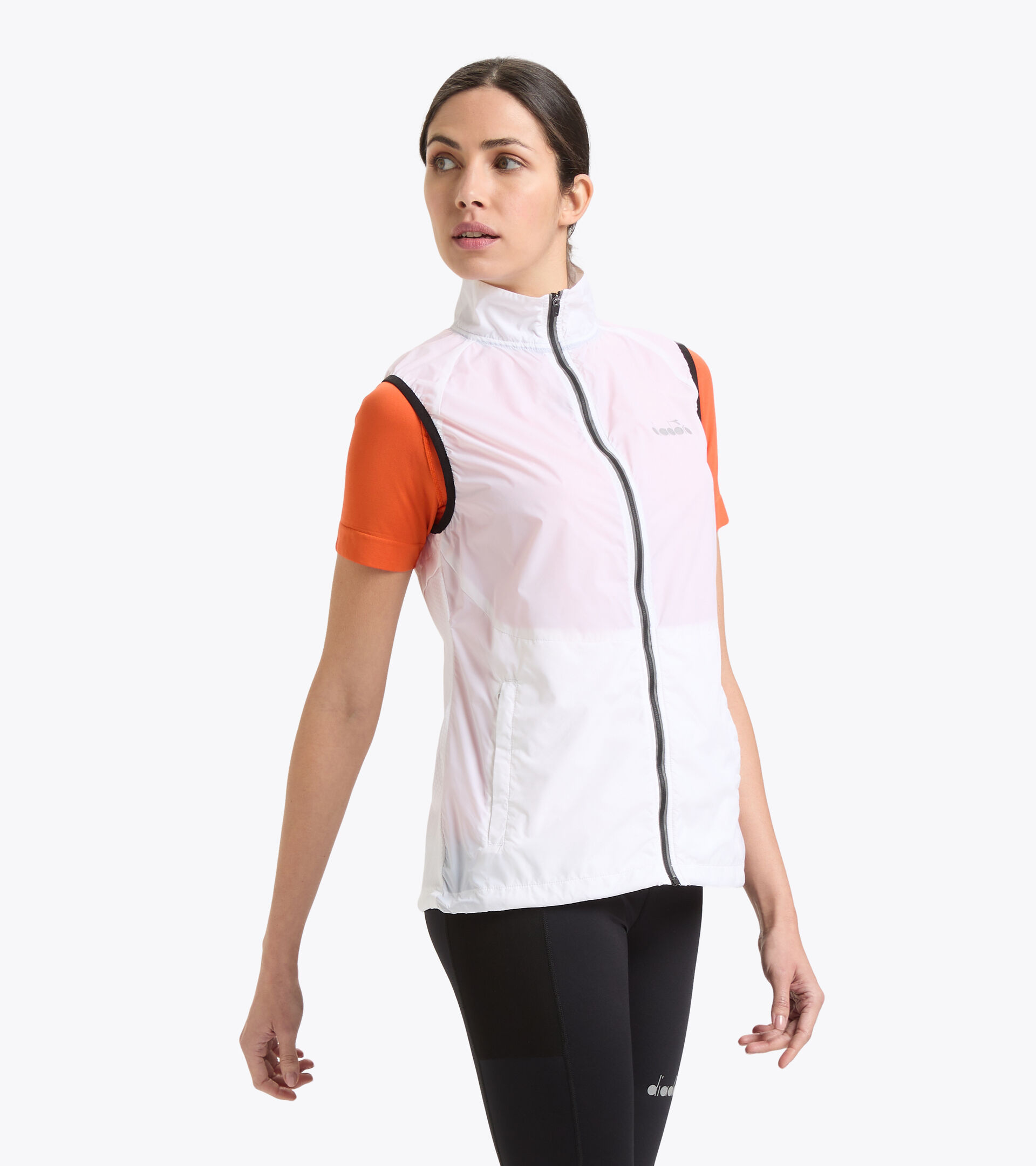 Running vest - Women L. PACKABLE VEST OPTICAL WHITE - Diadora