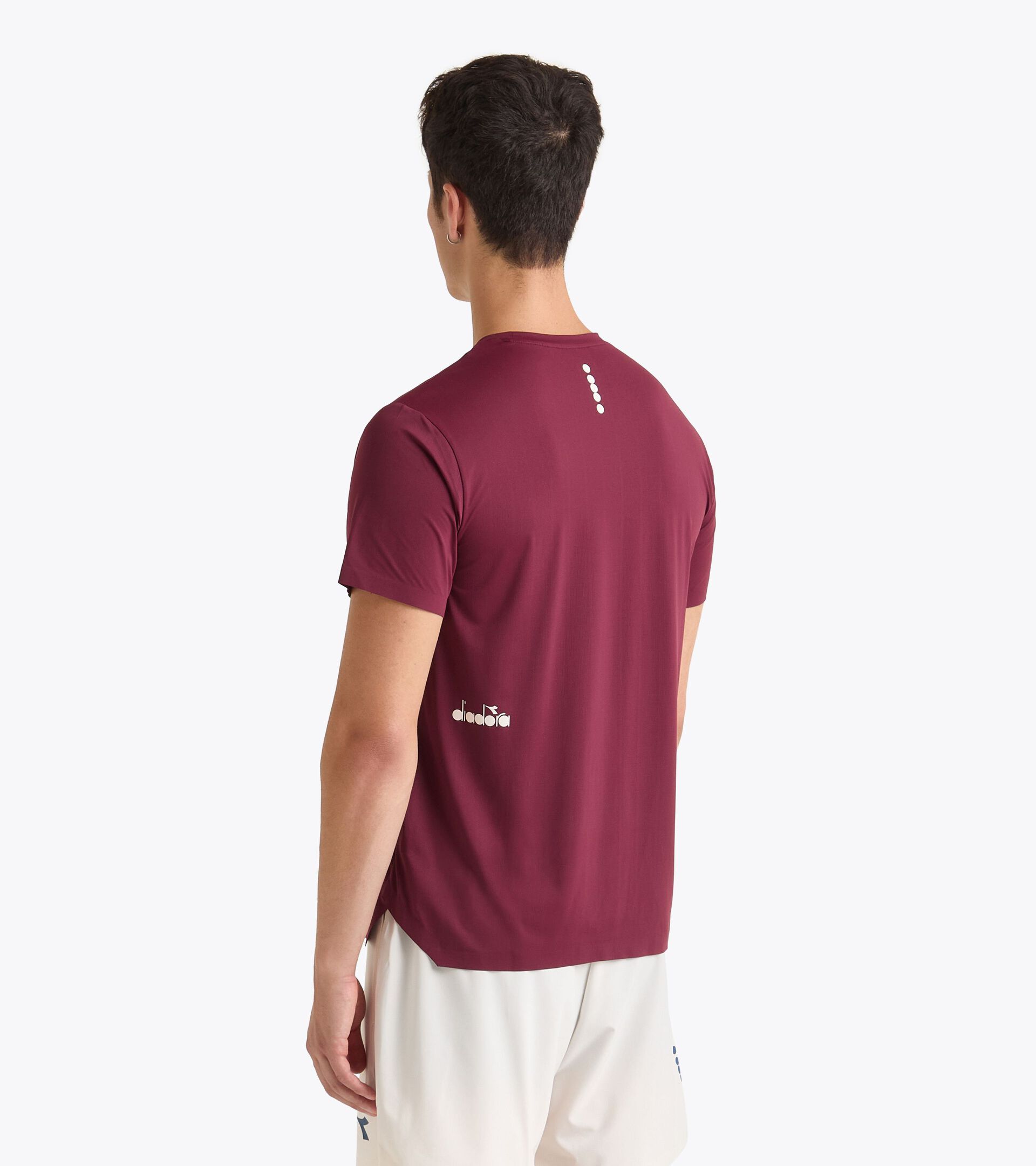Tennis t-shirt - Competition - Men’s SS T-SHIRT ICON MAROON BANNER - Diadora