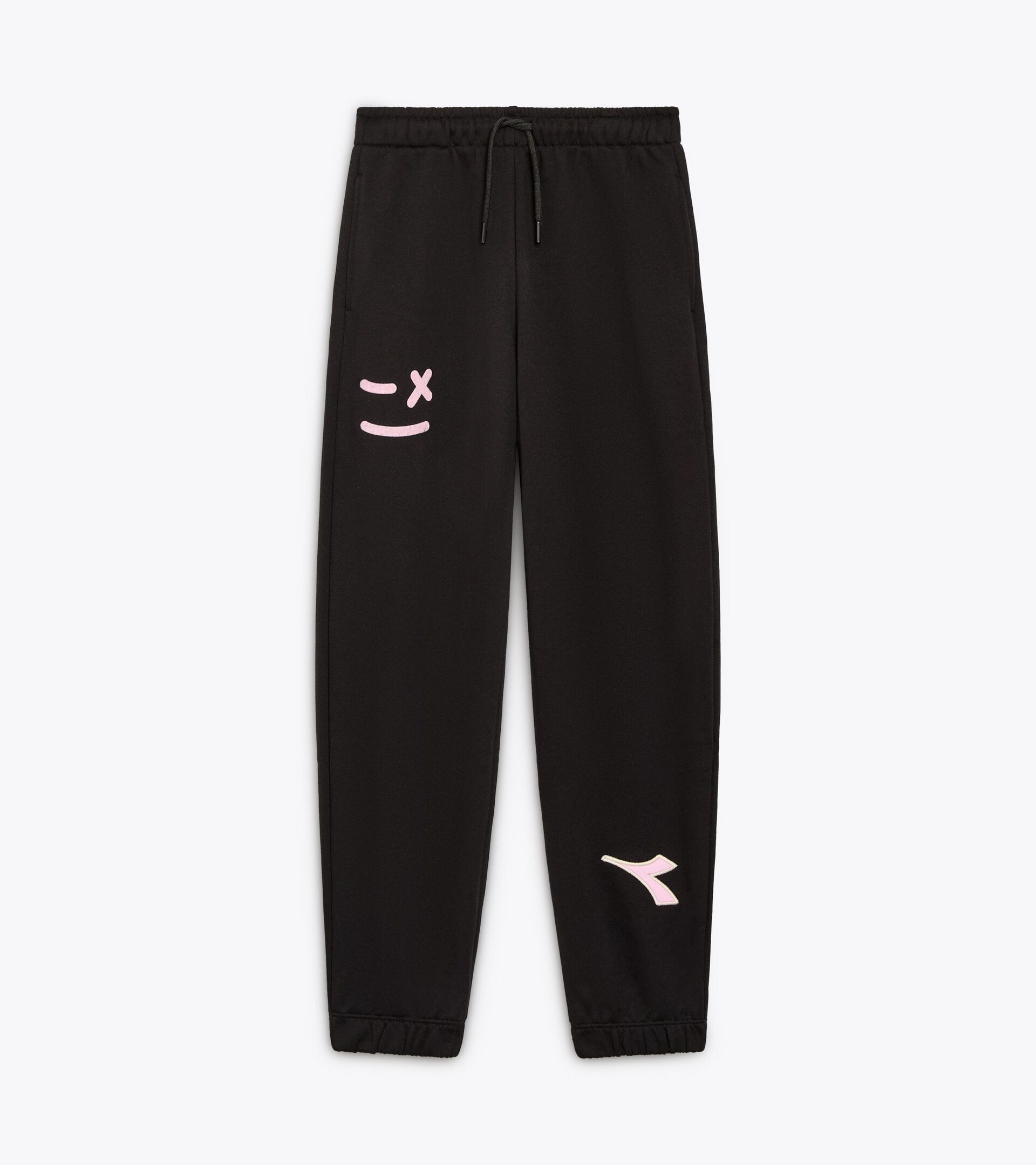 Joggers - Fit comfort - Girl JG. JOGGER PANTS PINK SMILE BLACK - Diadora
