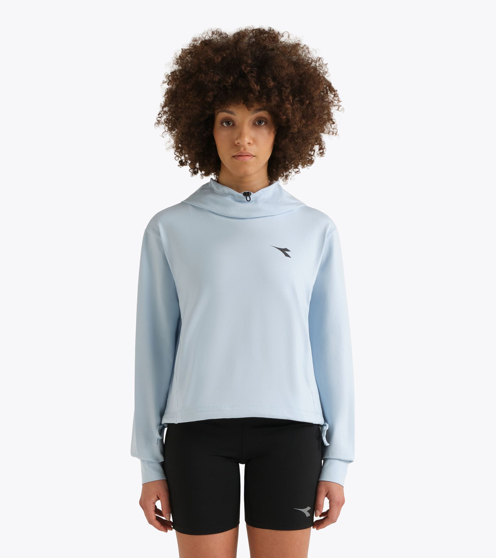 Post-workout jersey hoodie - Women&rsquo;s
 L. JERSEY PULLOVER HOODIE RUN CREW SKYRIDE - Diadora