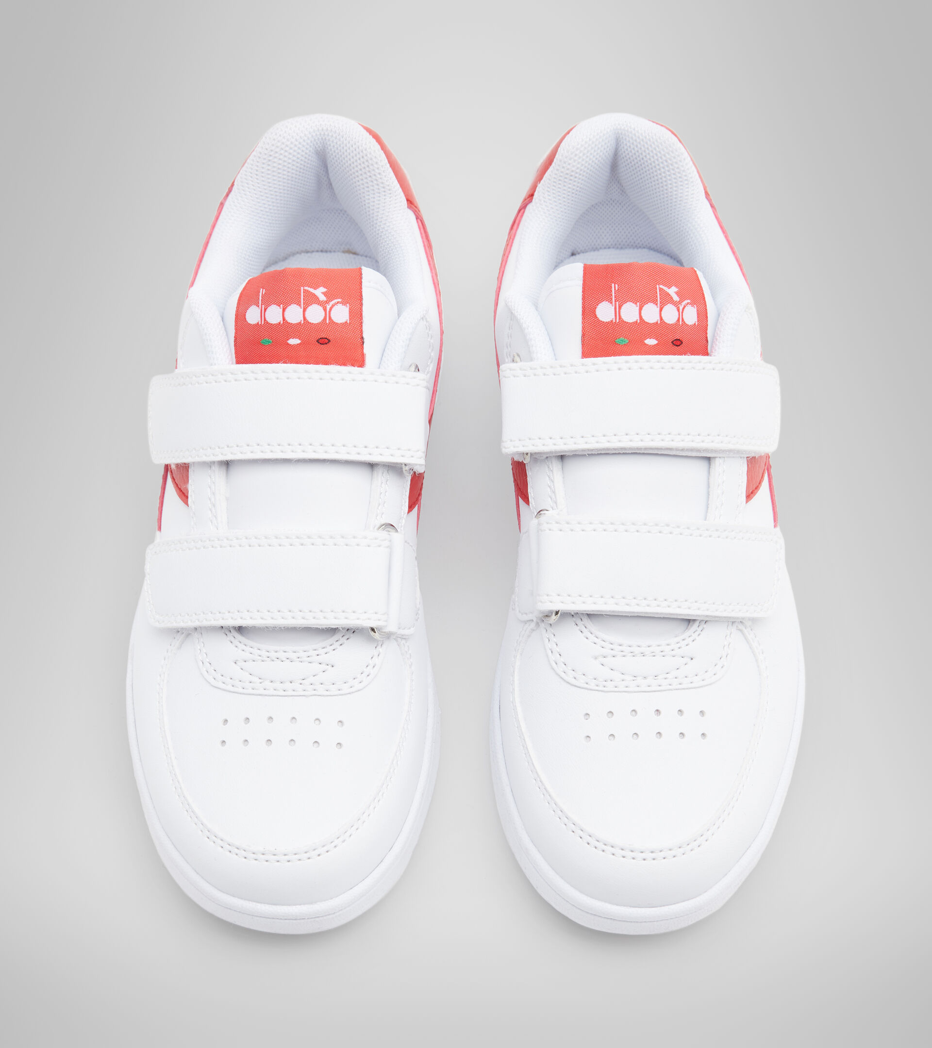 Sports shoes - Kids 4-8 years RAPTOR LOW PS WHITE/AURORA RED - Diadora