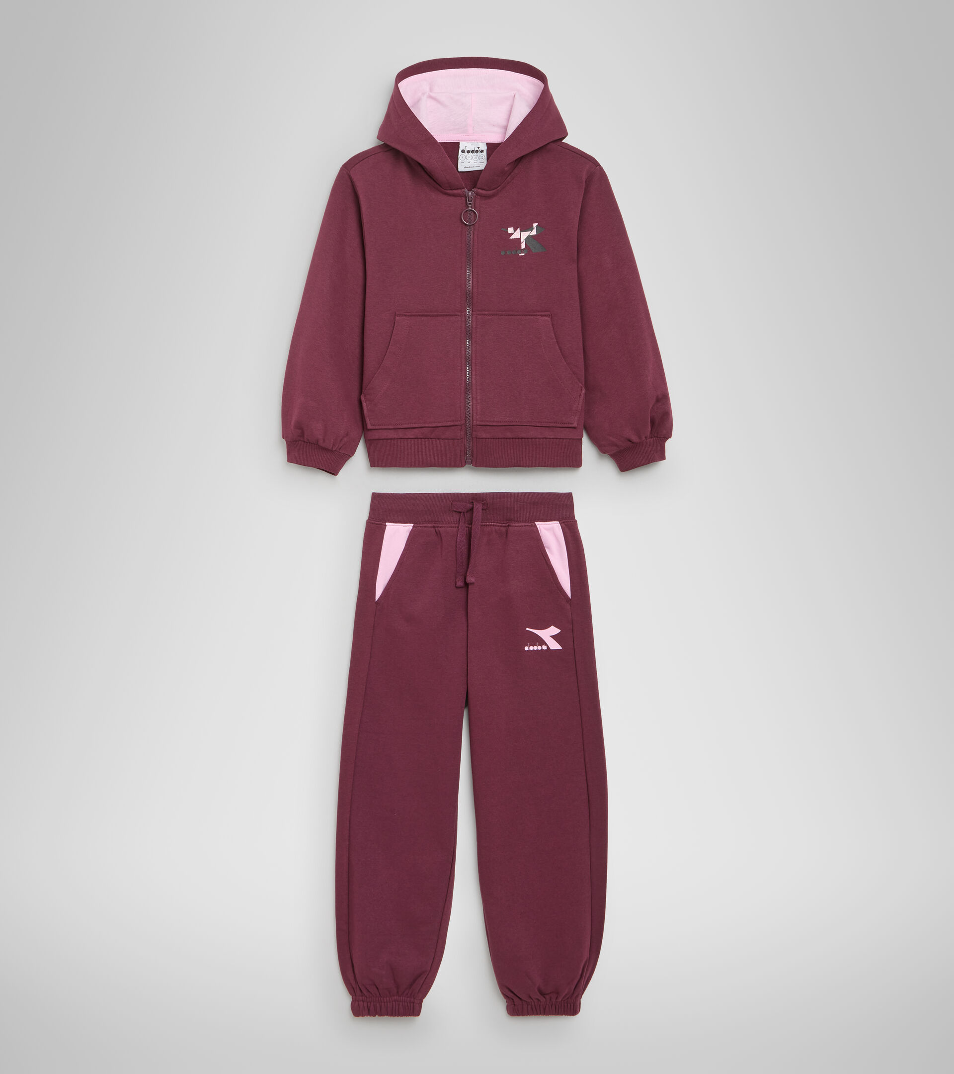 Trainingsanzug - Mädchen JG.TRACKSUIT HD FZ GLEE VERNICHTET VIOLETT - Diadora