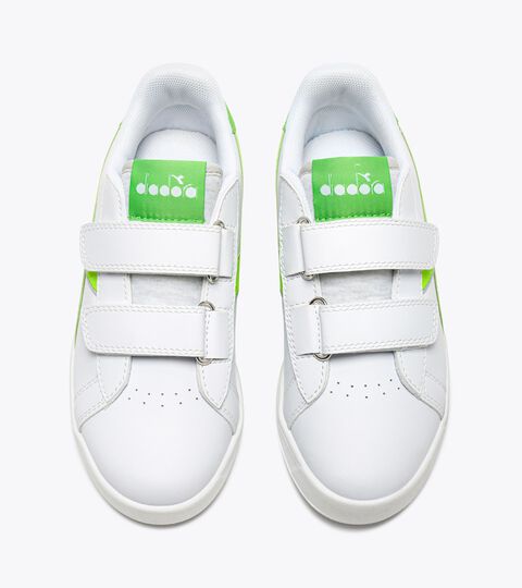 GAME P VIRTUAL PS, WHITE/GREEN FLASH Sports shoes - Kids - 4-8 years GAME P VIRTUAL PS WHITE/GREEN FLASH - Diadora