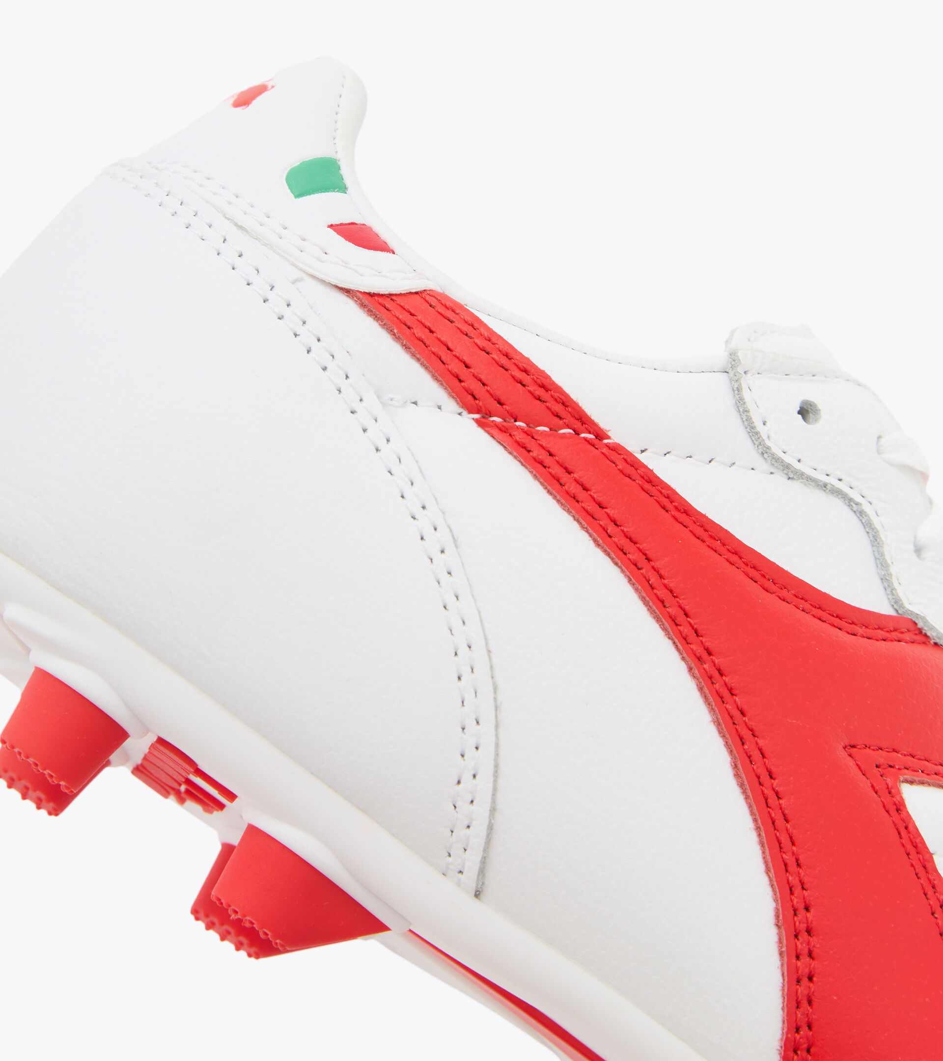 Firm ground football boot BRASIL LT+ MDPU WHITE/MILANO RED - Diadora