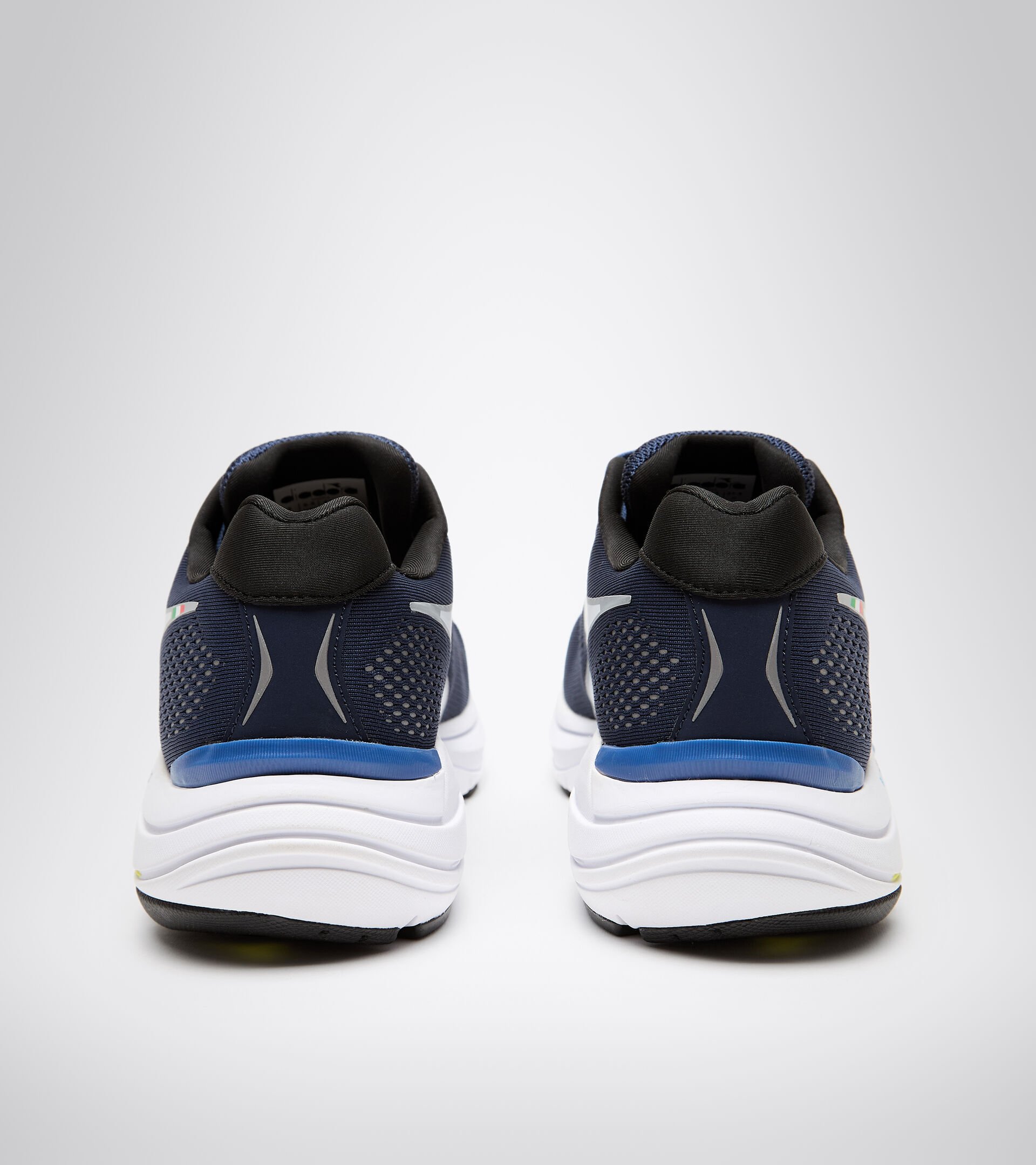 Chaussures de running - Homme MYTHOS BLUSHIELD 7 VORTICE NOIR IRIS/BLANC/NEON JAUNE - Diadora