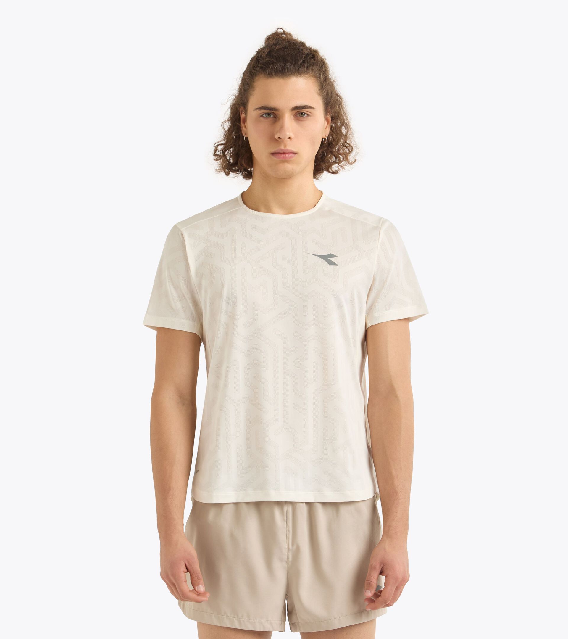 Running t-shirt - Coolcore light fabric - Men’s SUPER LIGHT SS T-SHIRT WHISPER WHITE - Diadora