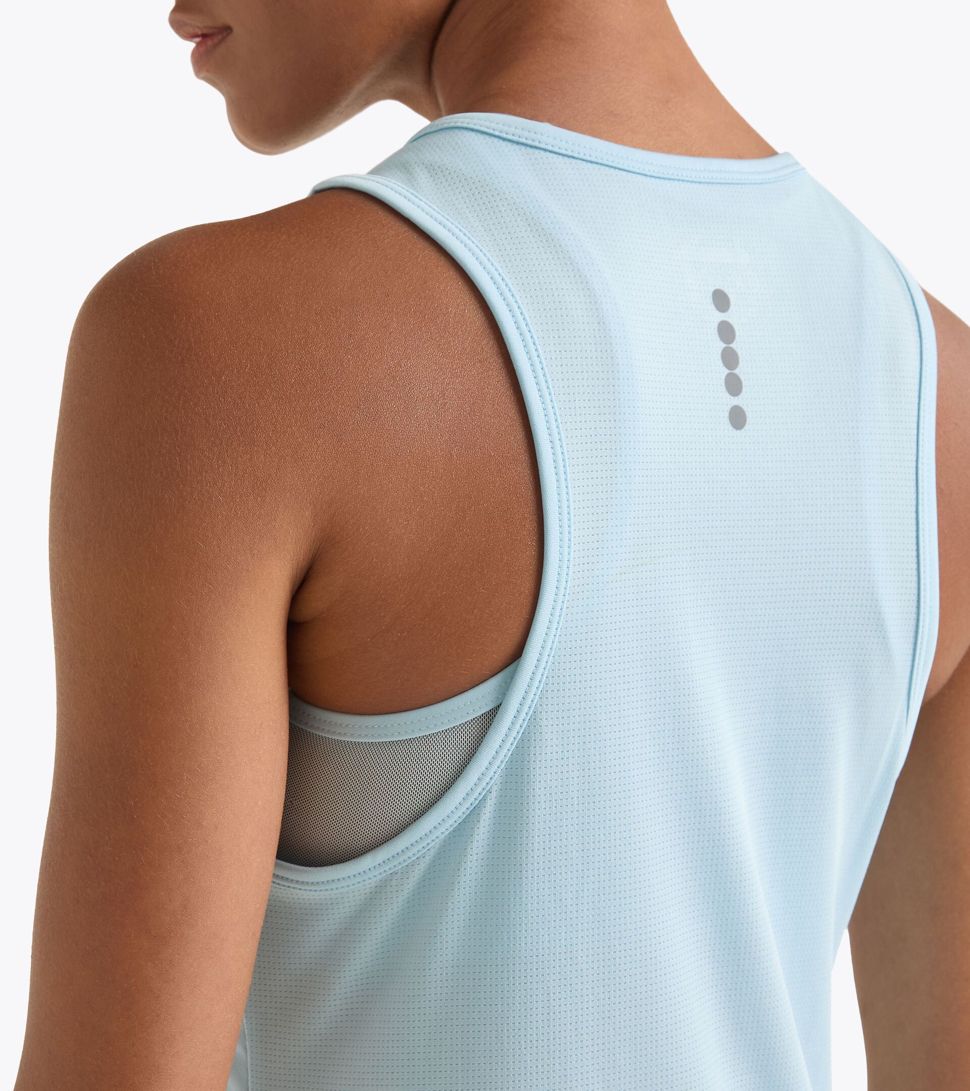 Débardeur de running - Femme L. TANK RUN BLEU CORYDALIS - Diadora