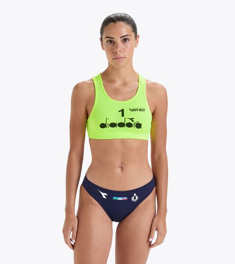 Sports bra - Italian Beach Volley Championship TOP GARA DONNA #1 CAMP. ITALIANO 23 FLUO YELLOW DD - Diadora