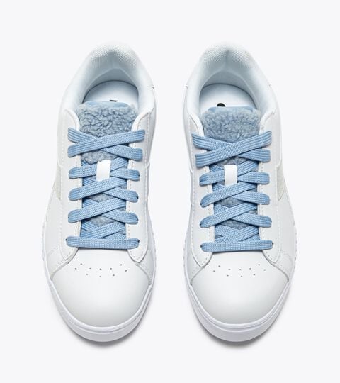 GAME STEP P GS FLUFFY, WHITE/BLUE CASHMERE Sports shoes - Girls - 8-16 years GAME STEP P GS FLUFFY WHITE/BLUE CASHMERE - Diadora