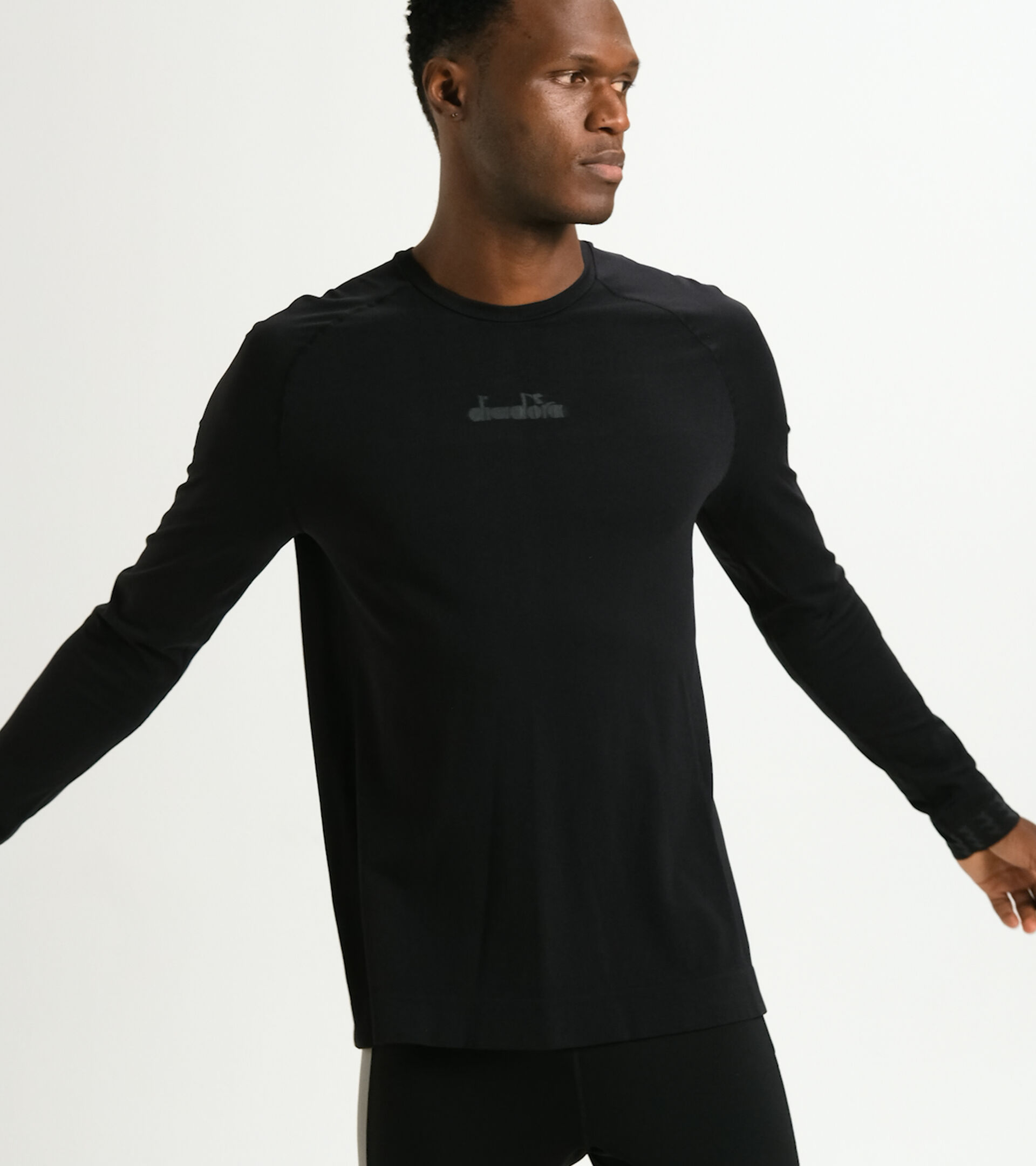 Long-sleeved training T-shirt - Men LS SKIN FRIENDLY T-SHIRT BLACK - Diadora
