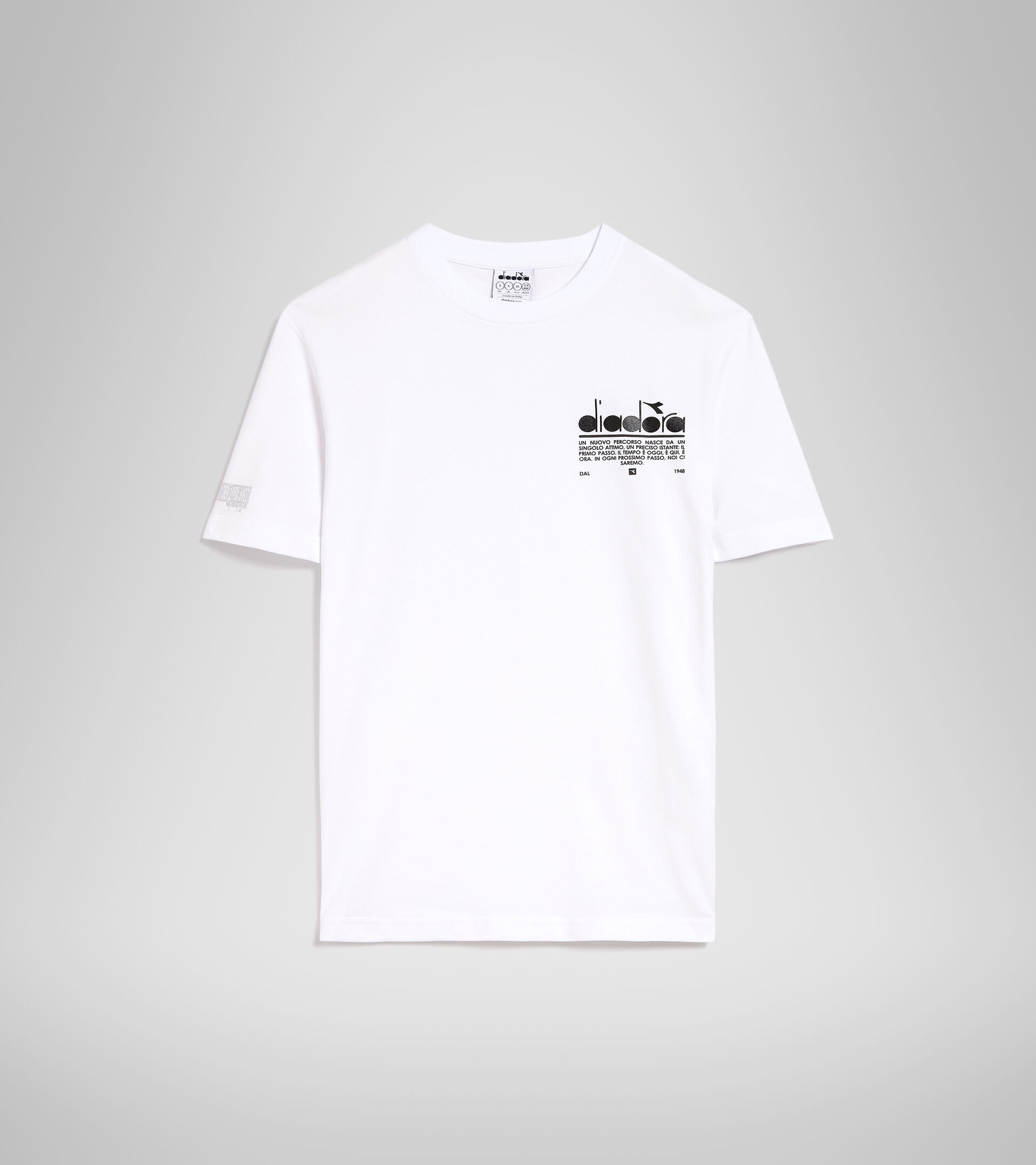 Cotton t-shirt - Unisex T-SHIRT SS MANIFESTO OPTICAL WHITE - Diadora