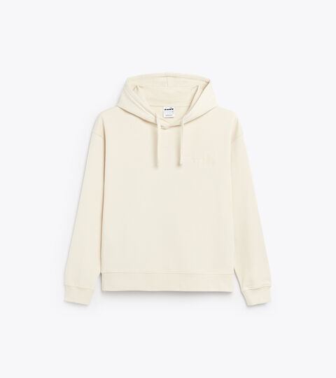 HOODIE SPW LOGO, WHITE SWAN Cotton hoodie - Gender neutral HOODIE SPW LOGO WHITE SWAN - Diadora