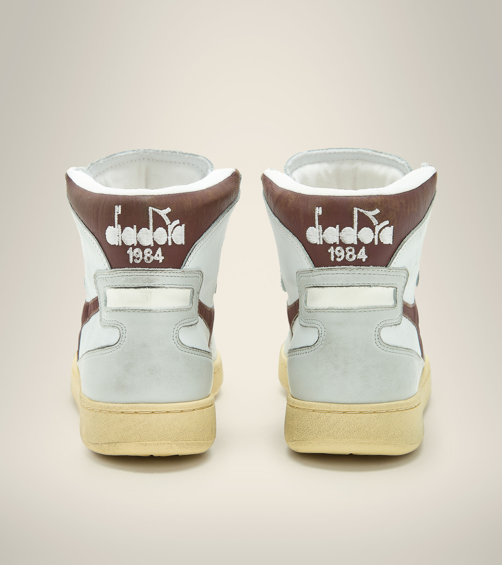 Heritage shoes - Unisex MI BASKET USED WHITE/DECADENT CHOCOLATE - Diadora