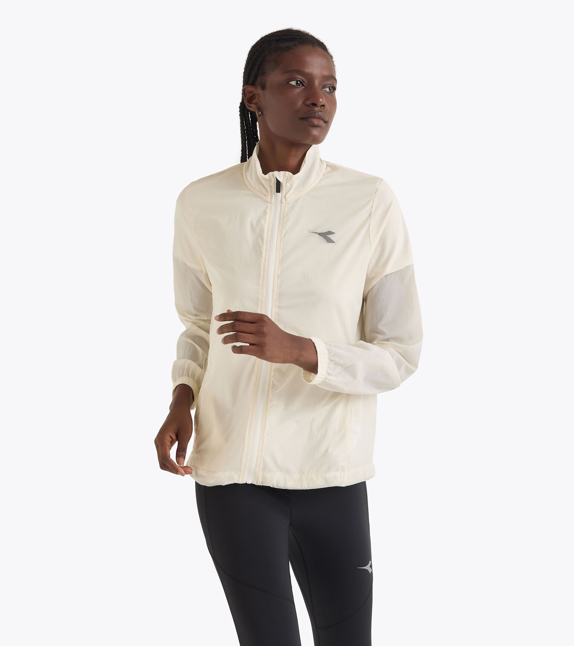 Chaqueta cortavientos plegable§Running§Mujer L. WINDBREAKER PACKABLE JACKET BLANCO MURMURAR - Diadora