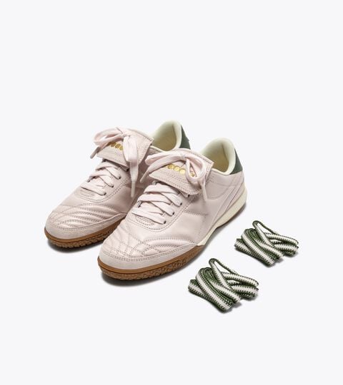 Terrace-style Leather Sneakers - All-gender GOLD INDOOR METAL PINK BABY - Diadora