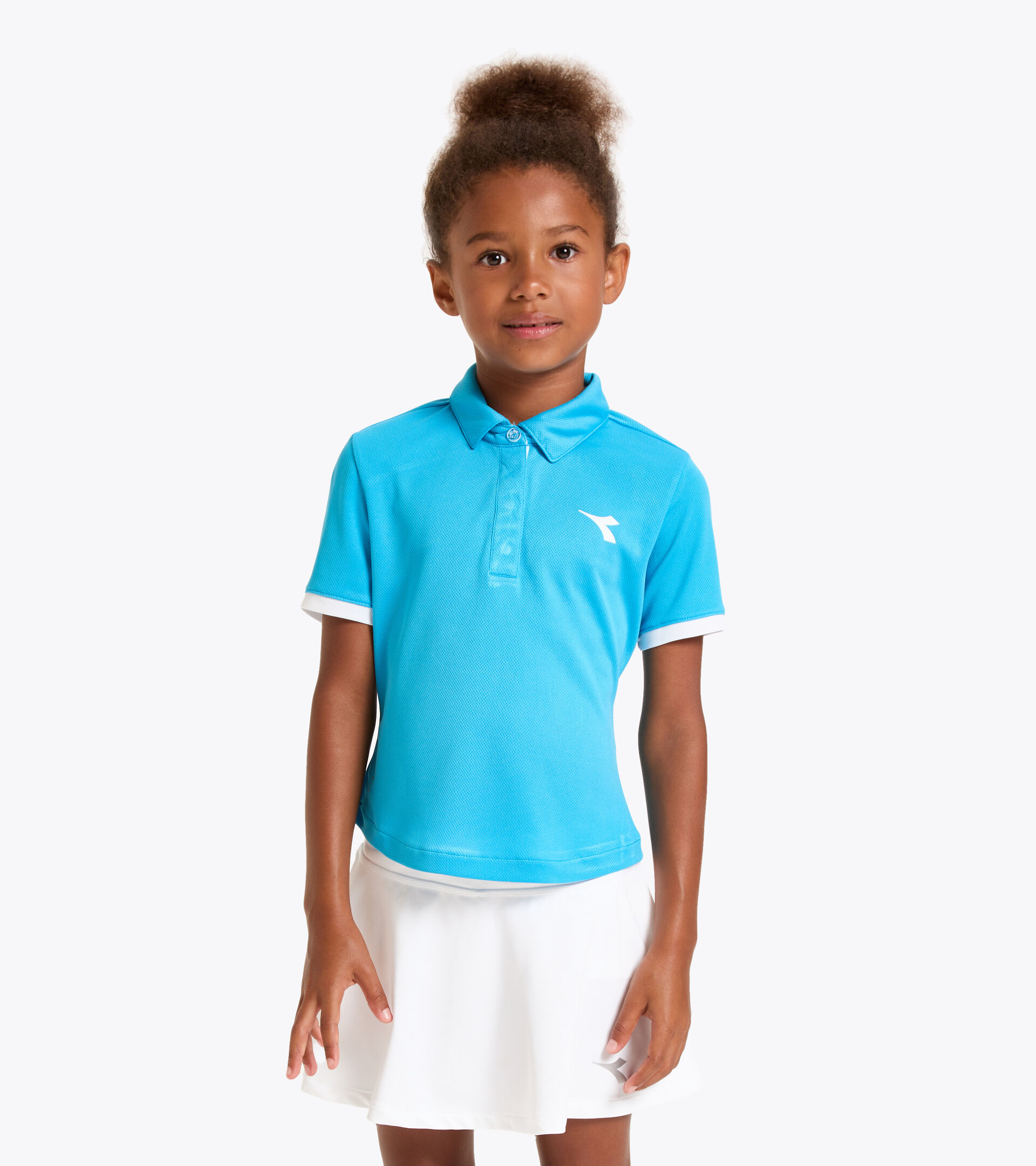 Polo de tennis - Junior G. POLO COURT BLEU ROI FLUO - Diadora