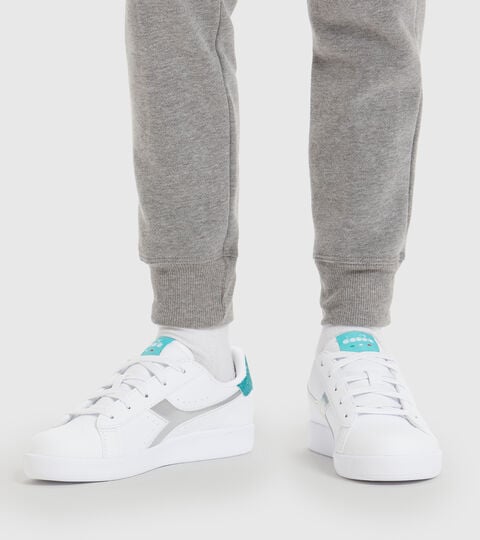 GAME P GS GIRL, BIANCO/AZZURRO TURCHESE Scarpa sportiva - Ragazzi 8-16 anni GAME P GS GIRL BIANCO/AZZURRO TURCHESE - Diadora