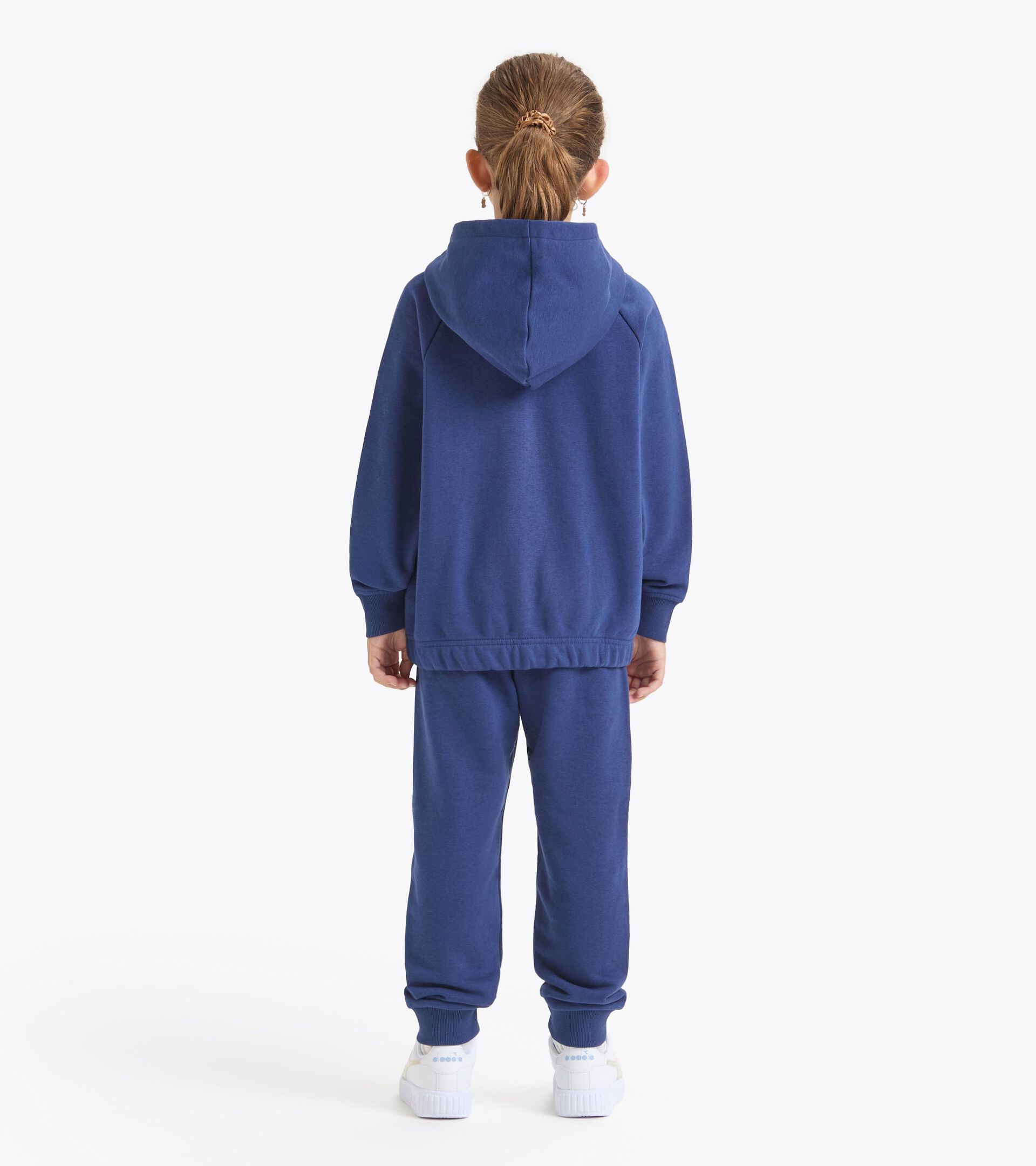 Coordinated tracksuit - Boys and girls 
 JU. TRACKSUIT HD FZ LOGO SALTIRE NAVY - Diadora