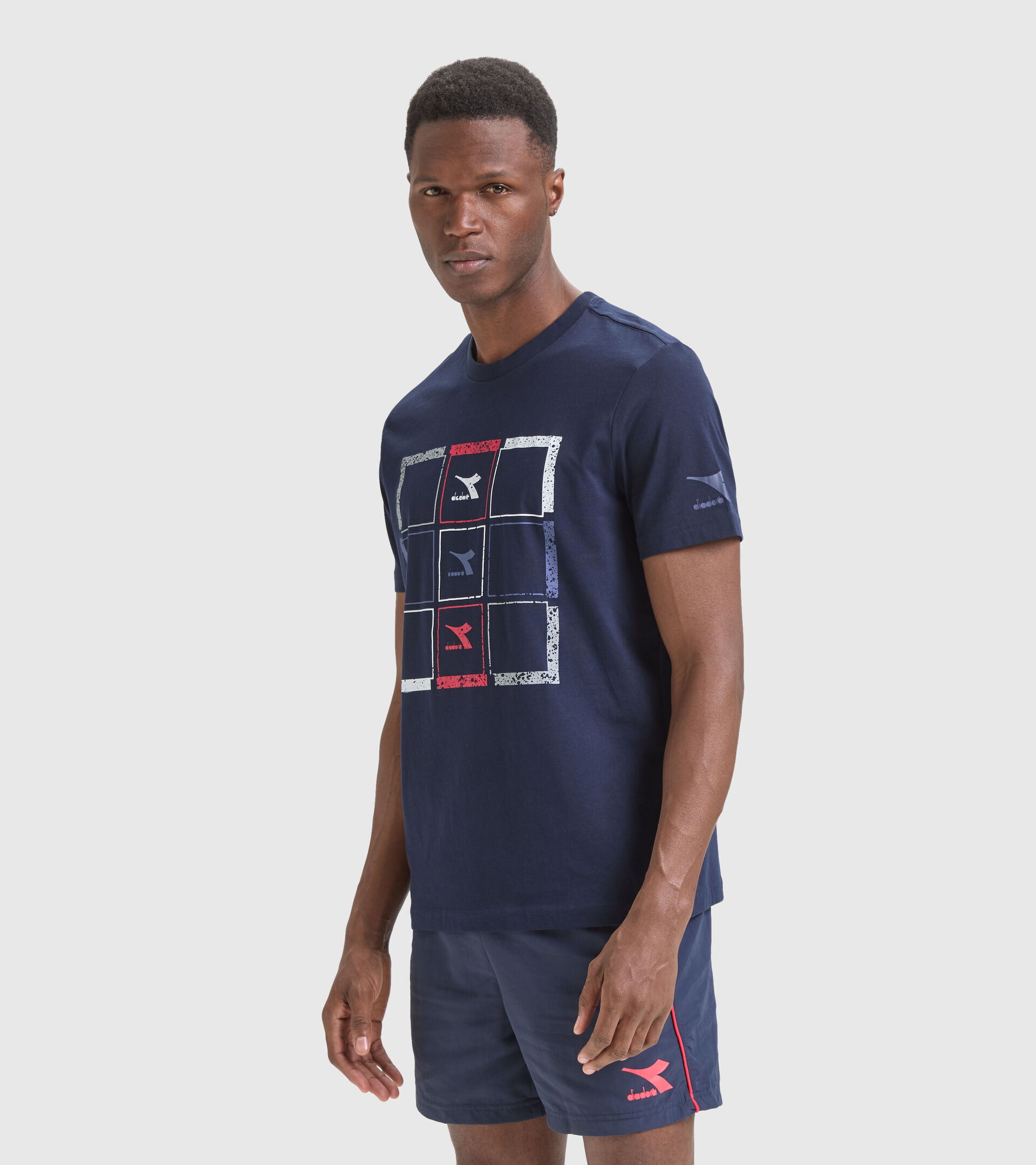 T-shirt en coton - Homme T-SHIRT SS TWIST BLEU CABAN - Diadora